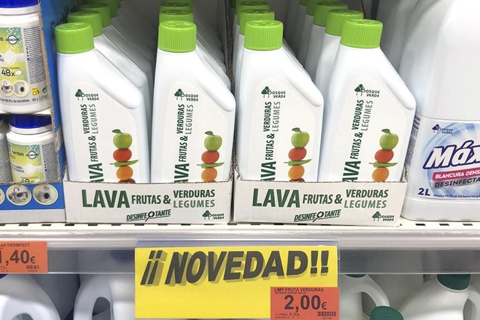 El nuevo producto para le limpieza de verduras y frutas.