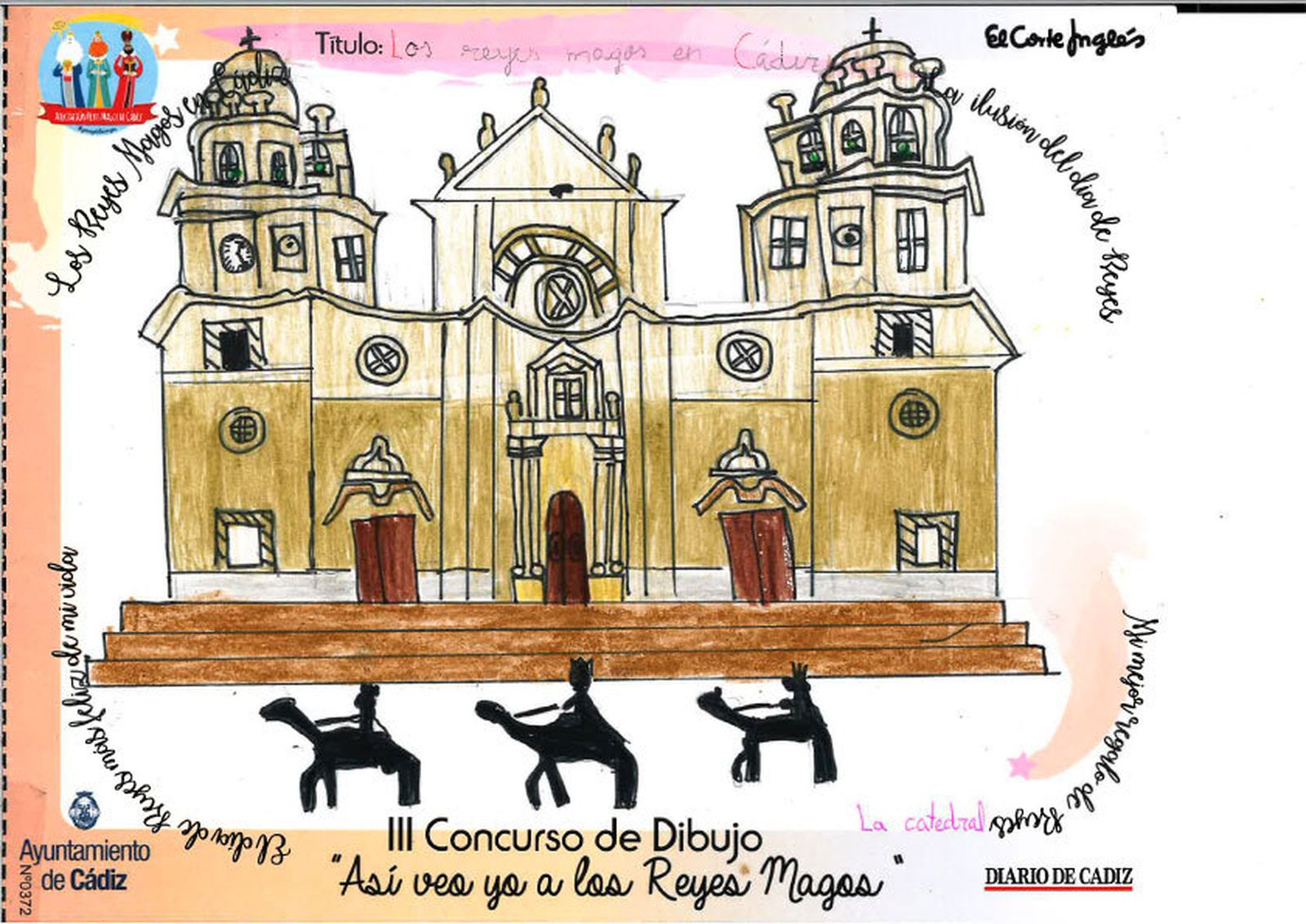 Uno de los dibujos ganadores, realizado por Alba Vázquez, del colegio Carlos III.