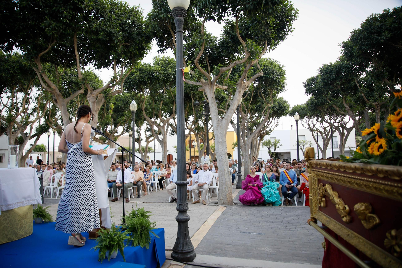 Ofrenda floral y misa durante la última jornada de las fiestas de Campohermoso Ofrenda floral y misa durante la última jornada de las fiestas de Campohermoso