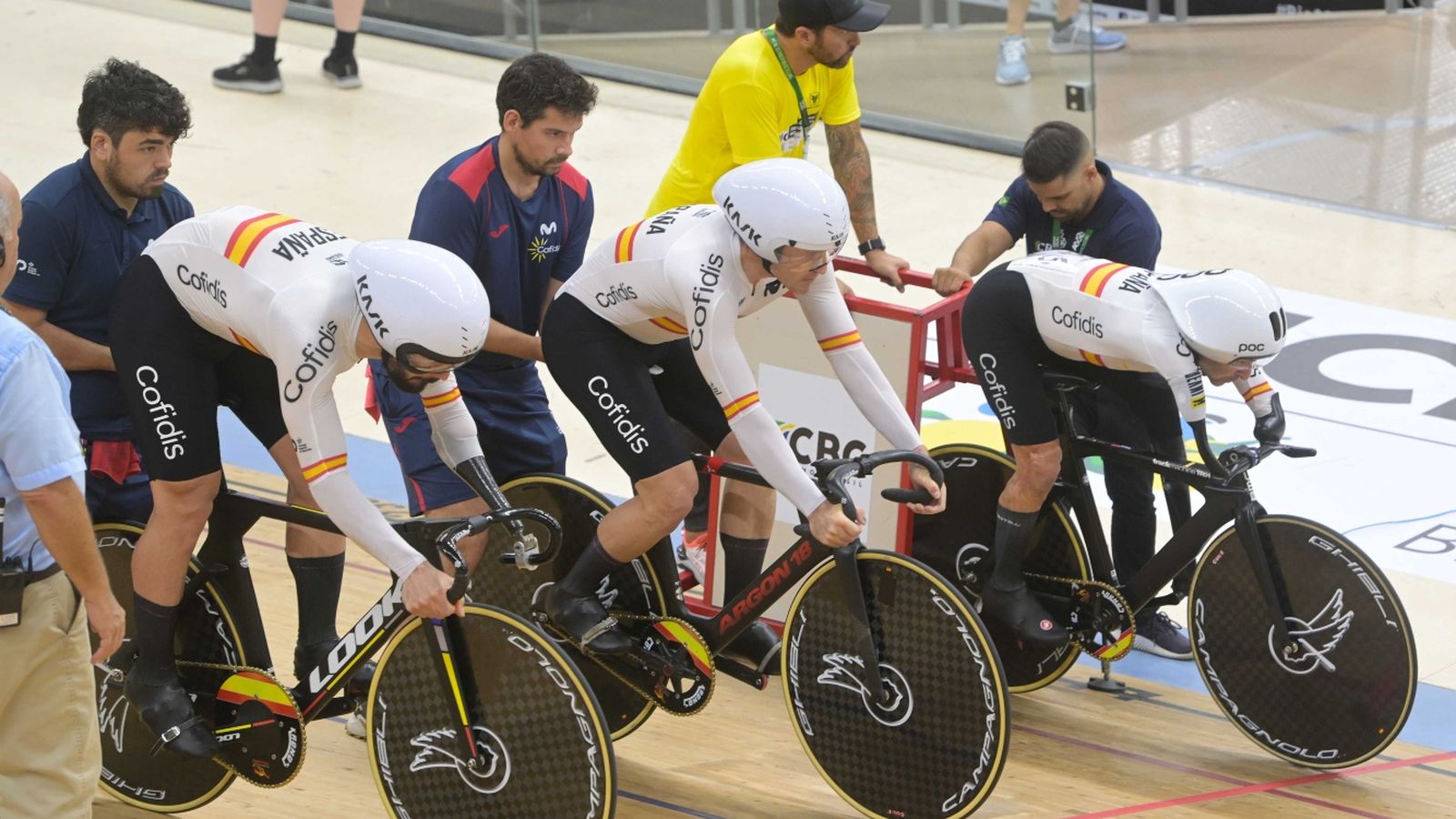 El tridente español en Velocidad por equipos es uno de los favoritos en la lucha por las medallas.