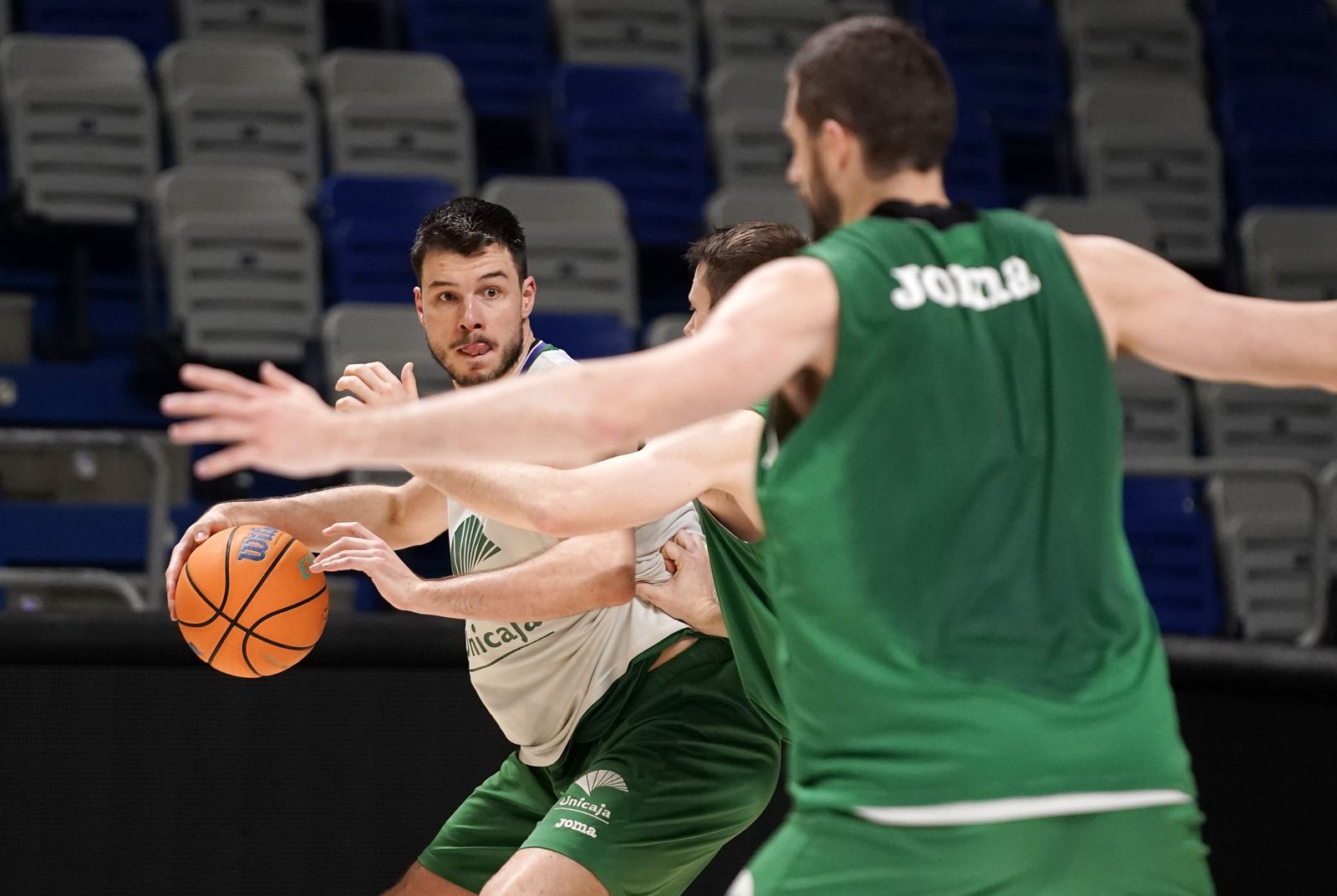 Entrenamiento del Unicaja.