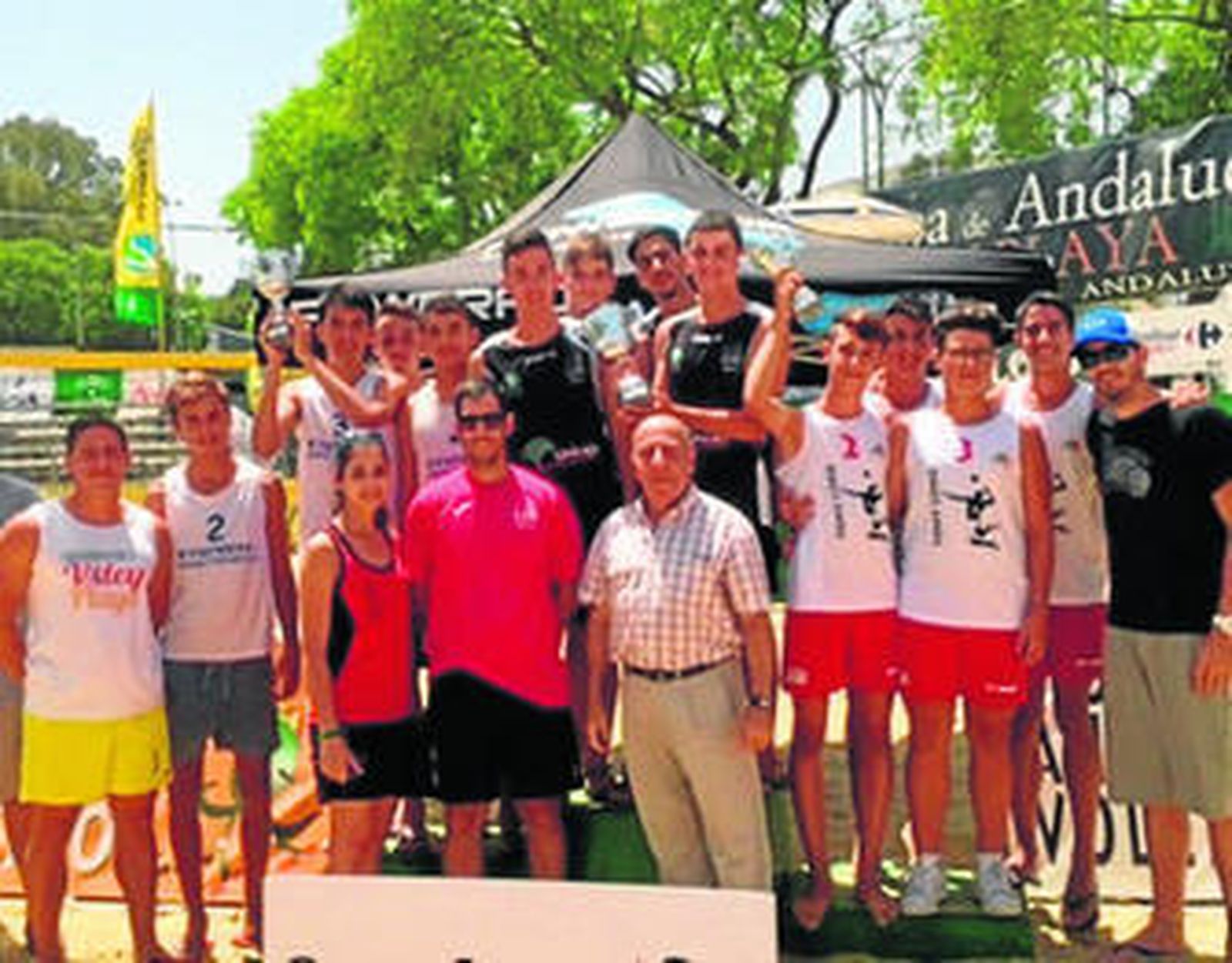 Podio masculino del Campeonato de Andalucía cadete.