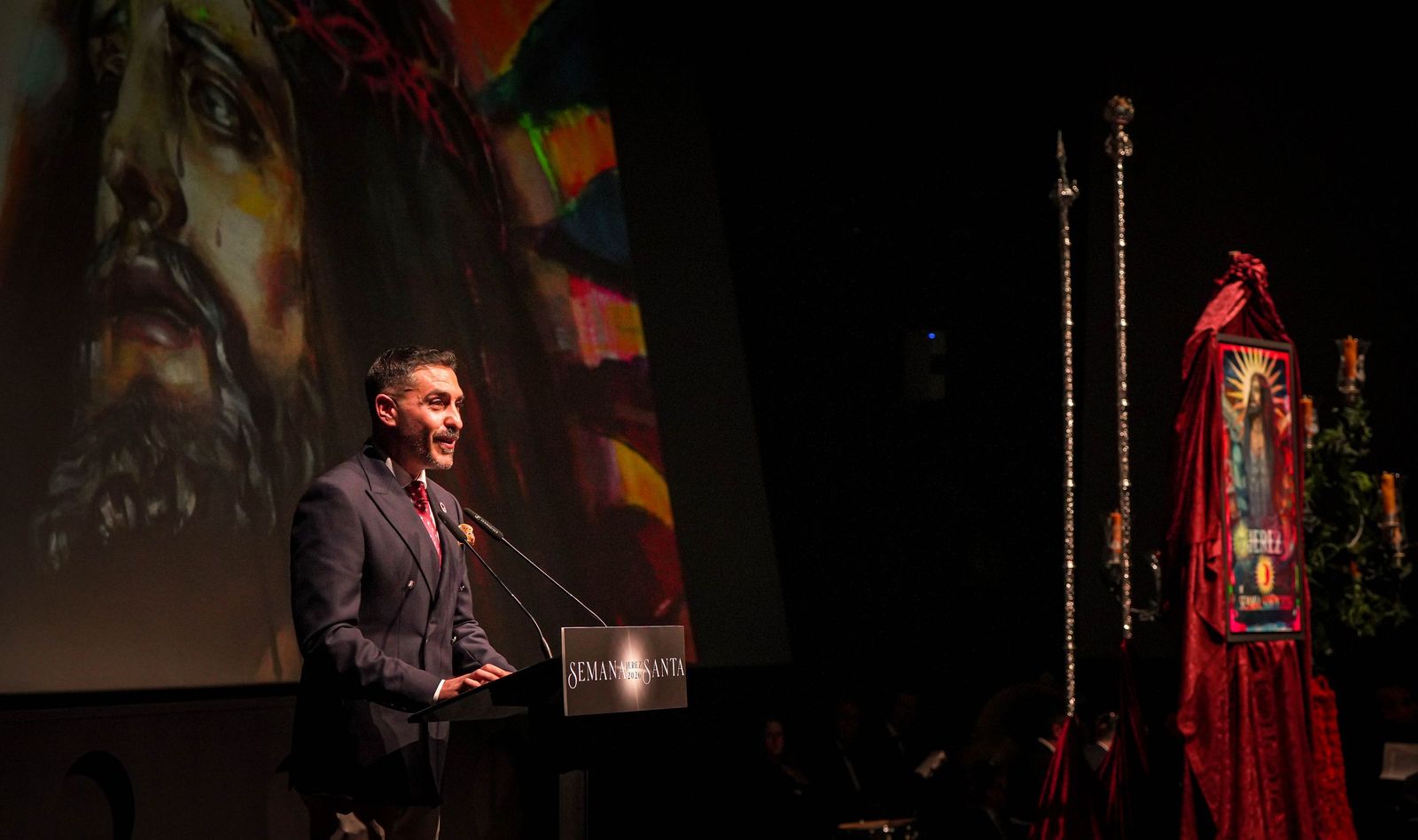 Imágenes de la presentación del cartel de la Semana Santa de Jerez 2026