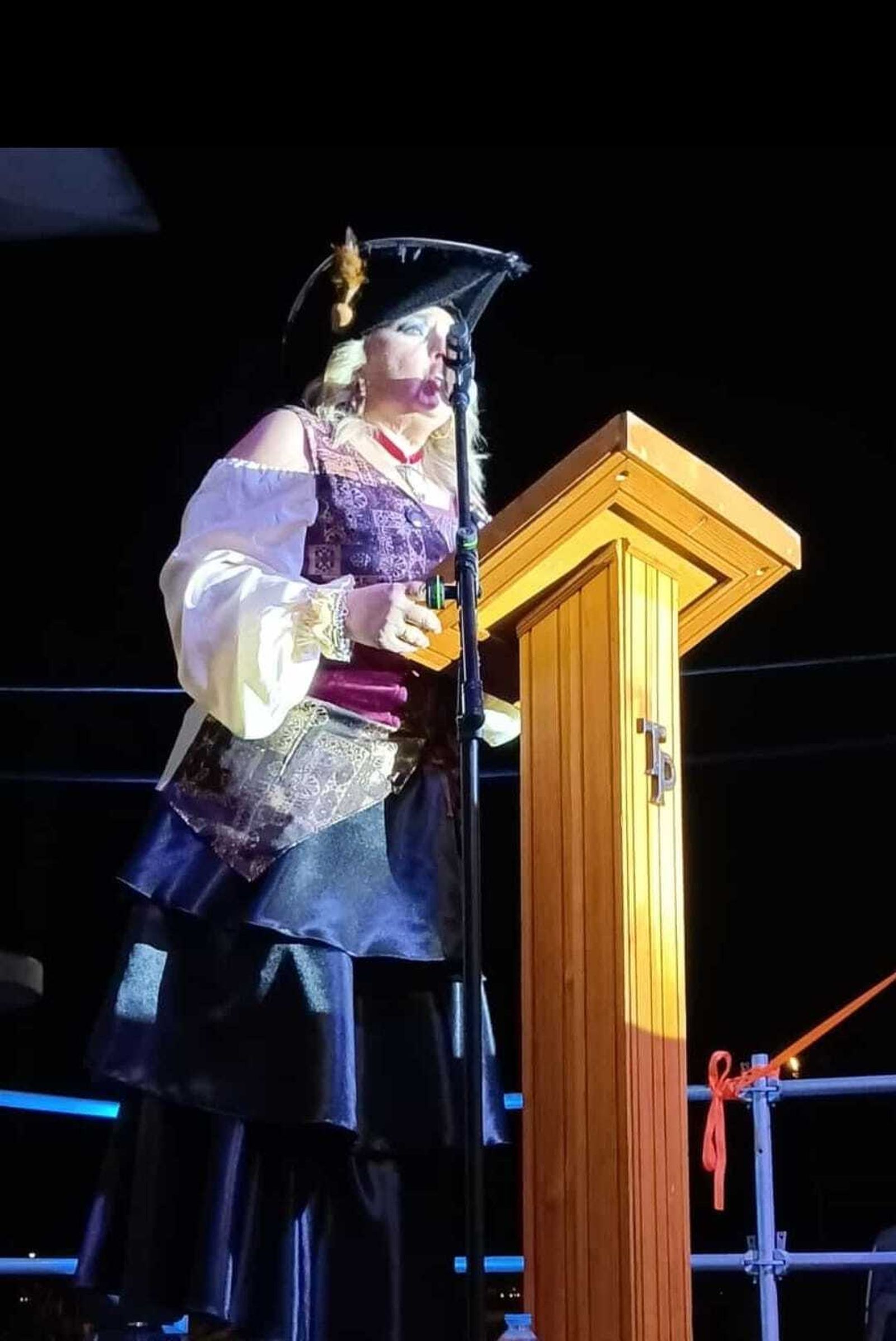 Manoli Gaviño durante el pregón