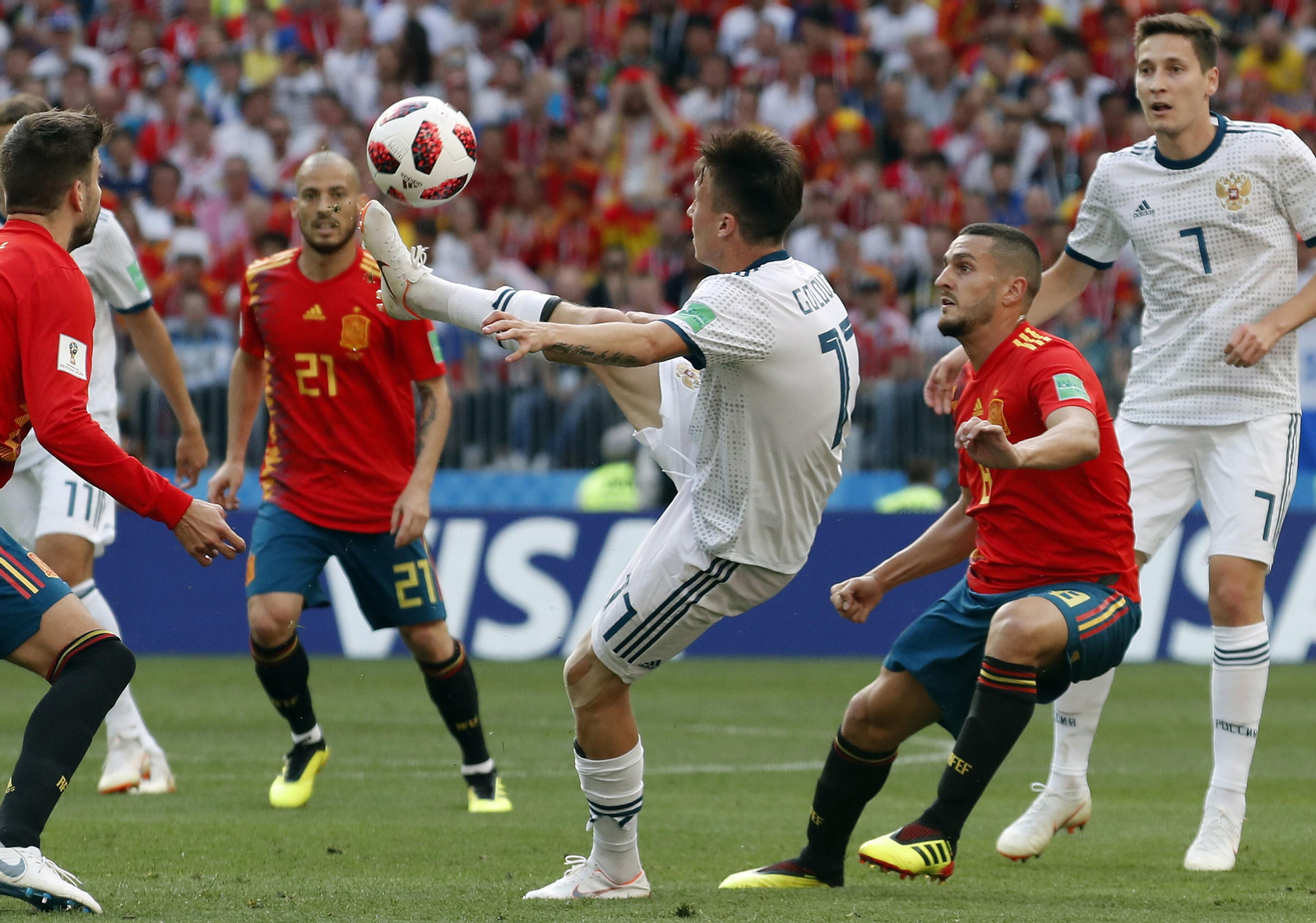 Las imágenes del España-Rusia