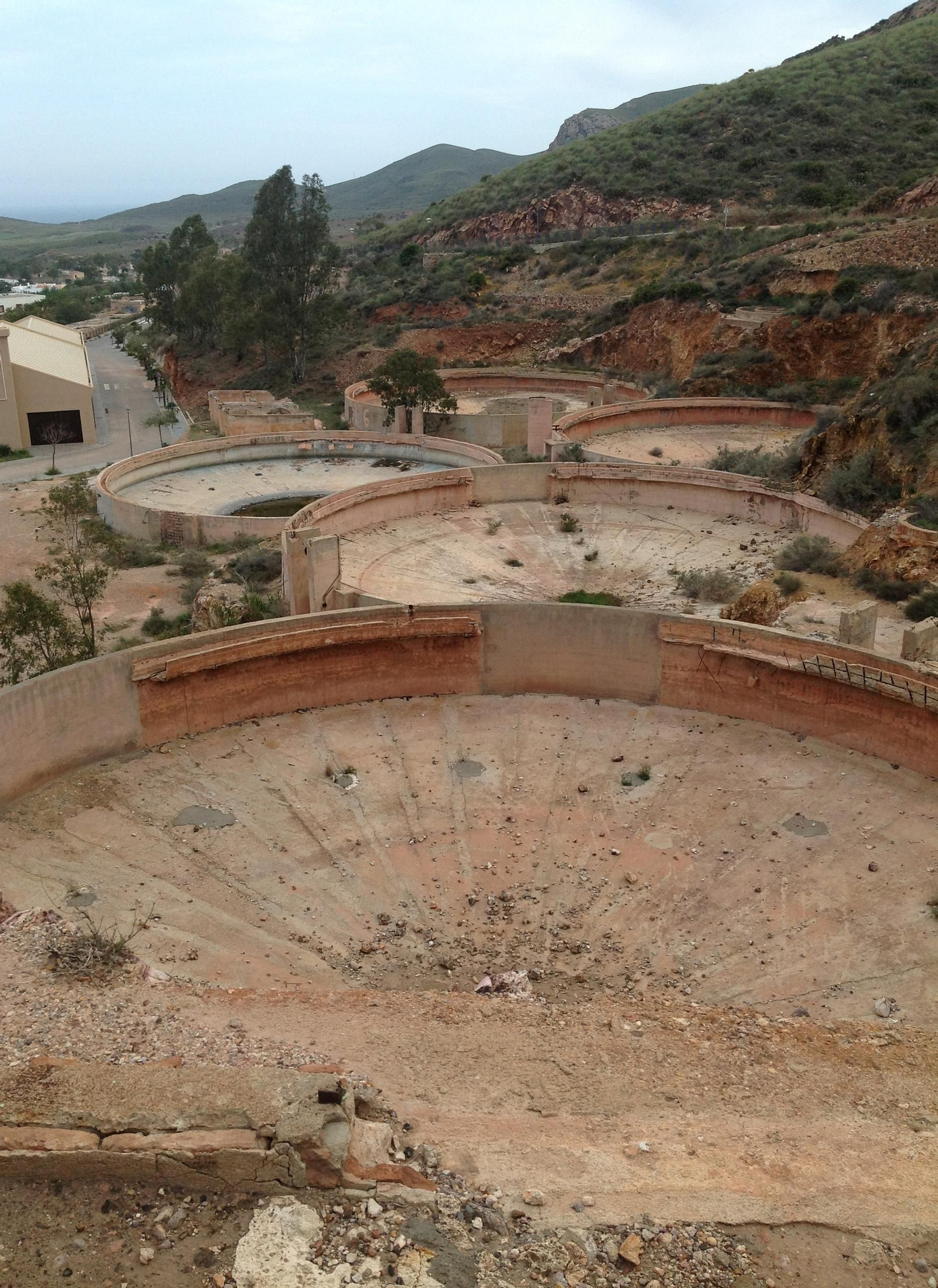 Vista de las abandonadas minas de Rodalquilar