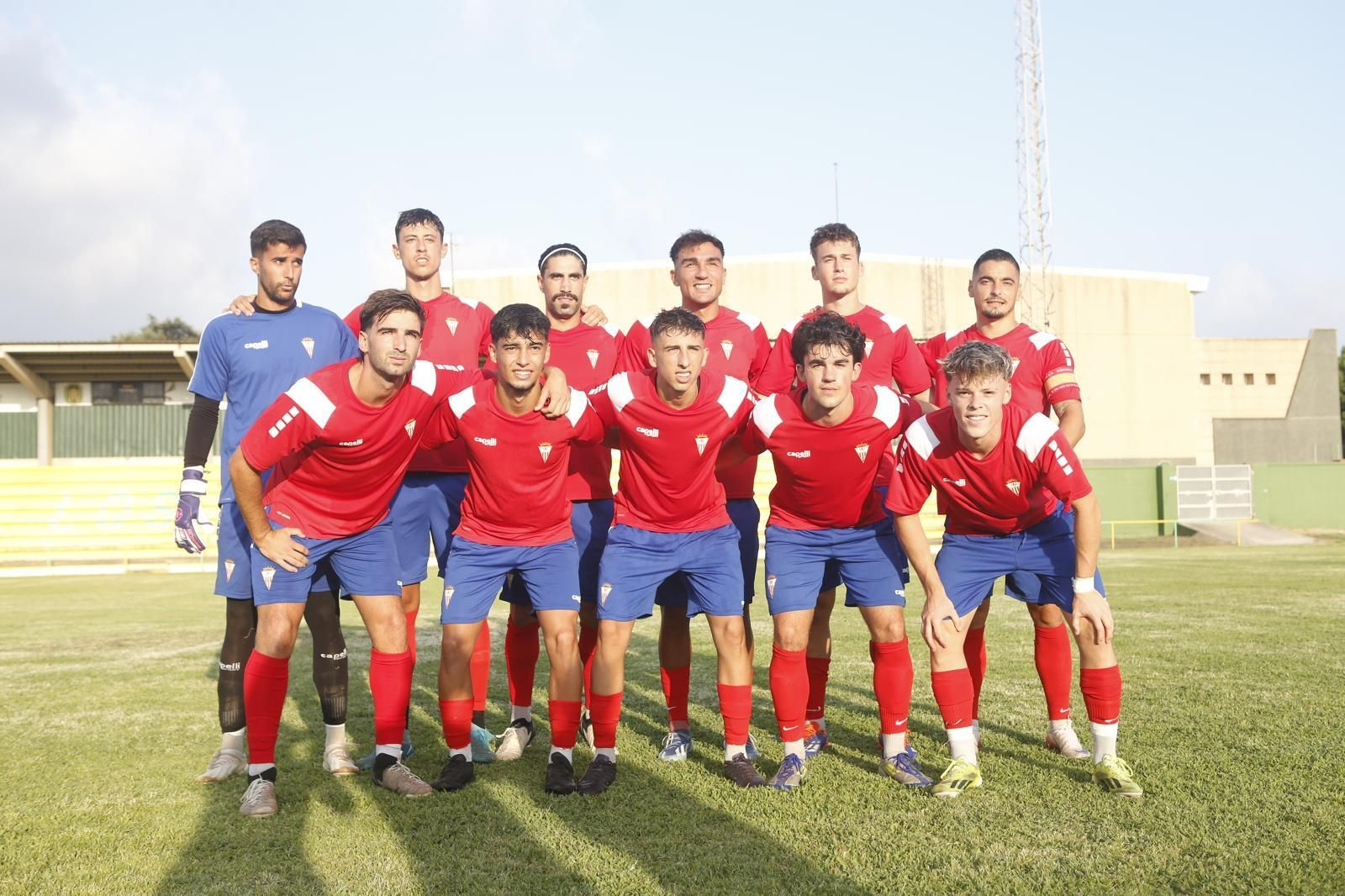 Formación del Algeciras CF en su partidillo contra el Ceuta B en el triangular disputado en Los Barrios