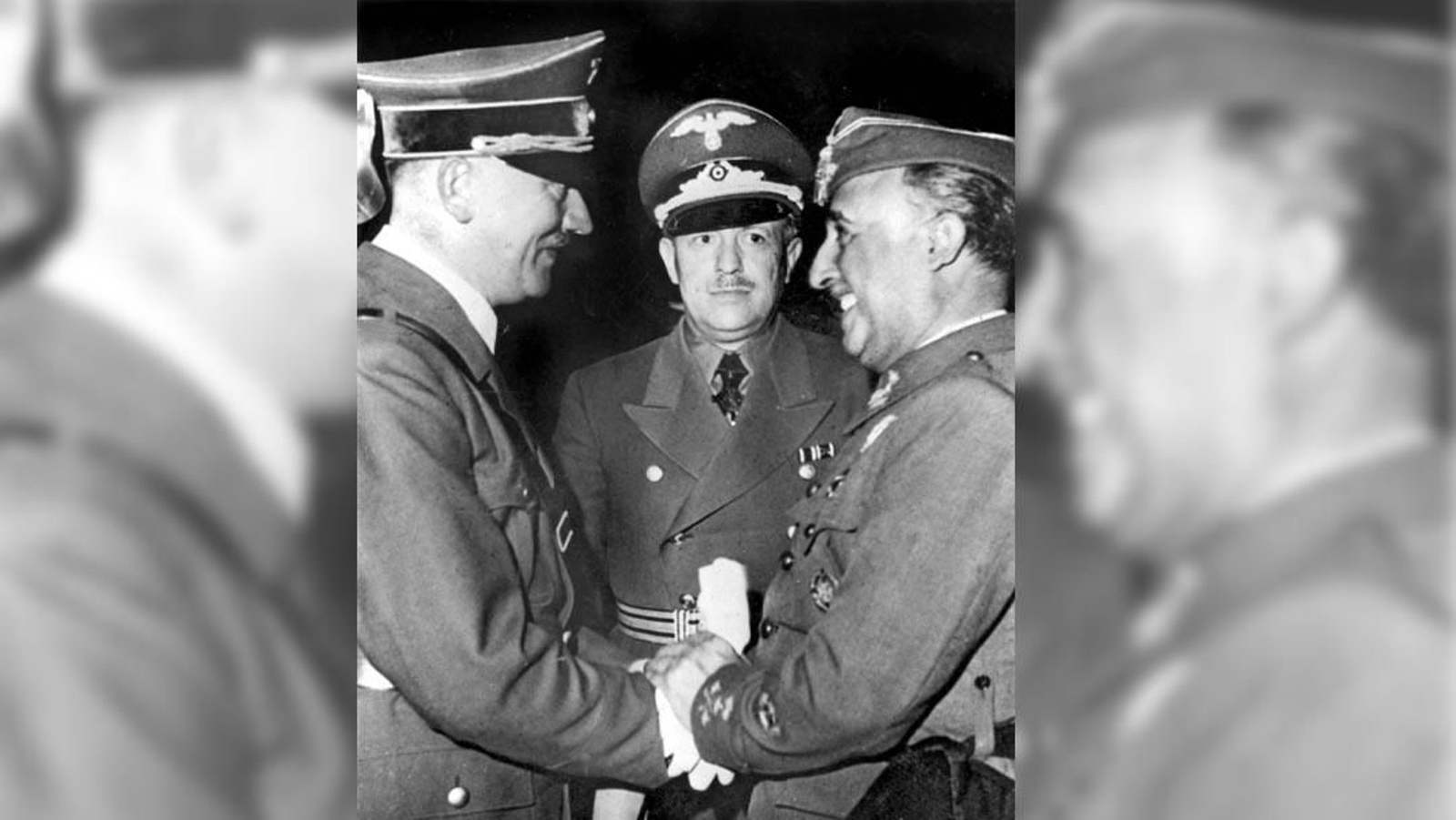 Histórica foto de una reunión de Franco con Hitler que no pasó a la Historia.