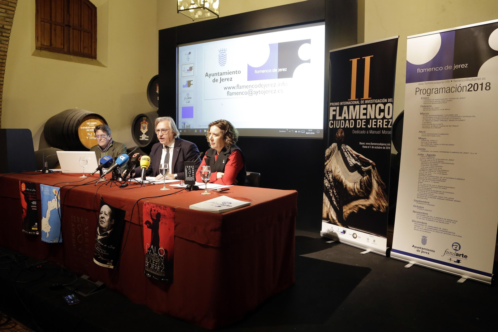 Un momento de la presentación de la Marca Flamenco de Jerez y las actividades del año, ayer en el Consejo.