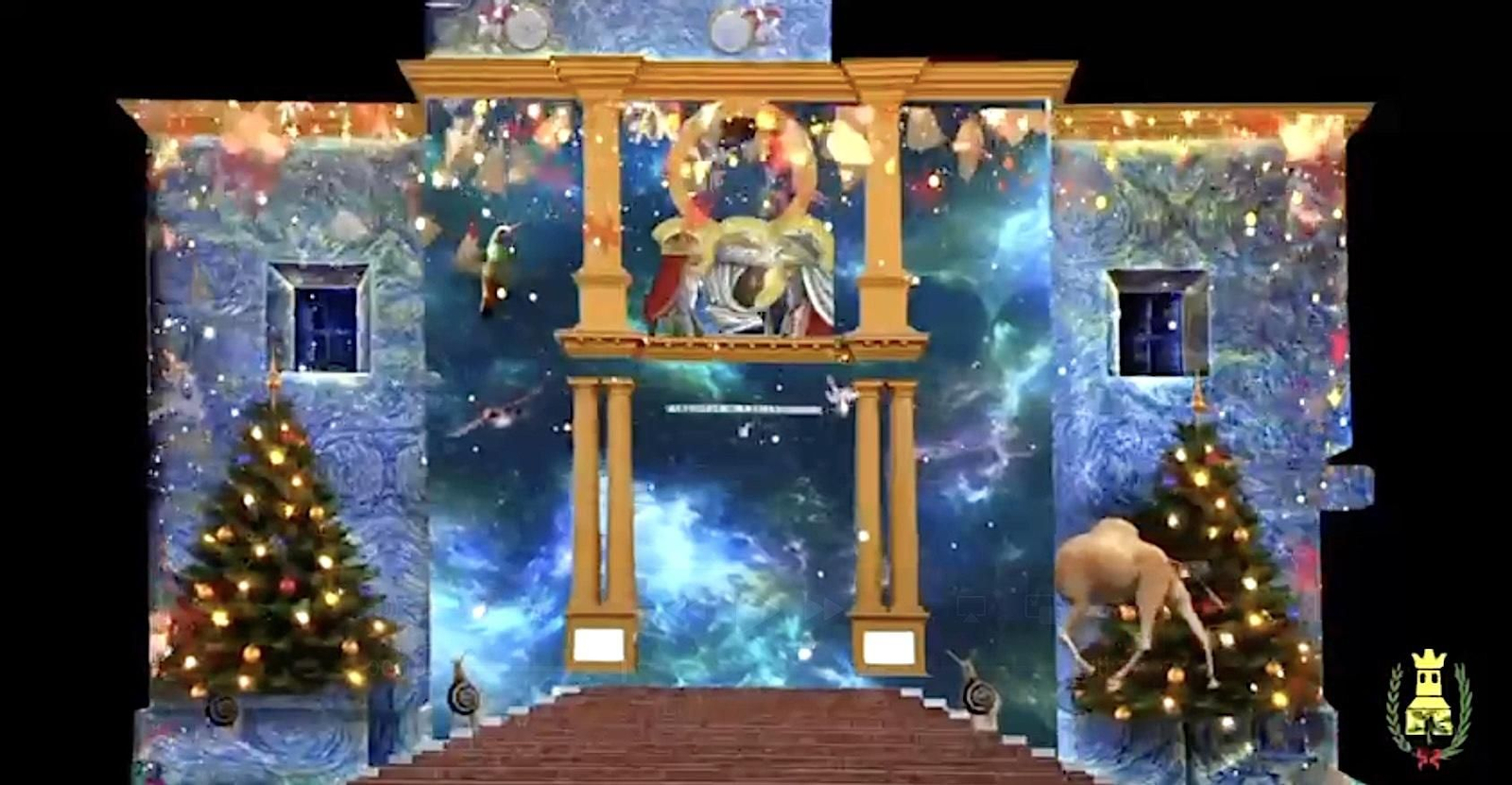 Un videomapping lleno de encanto navideño