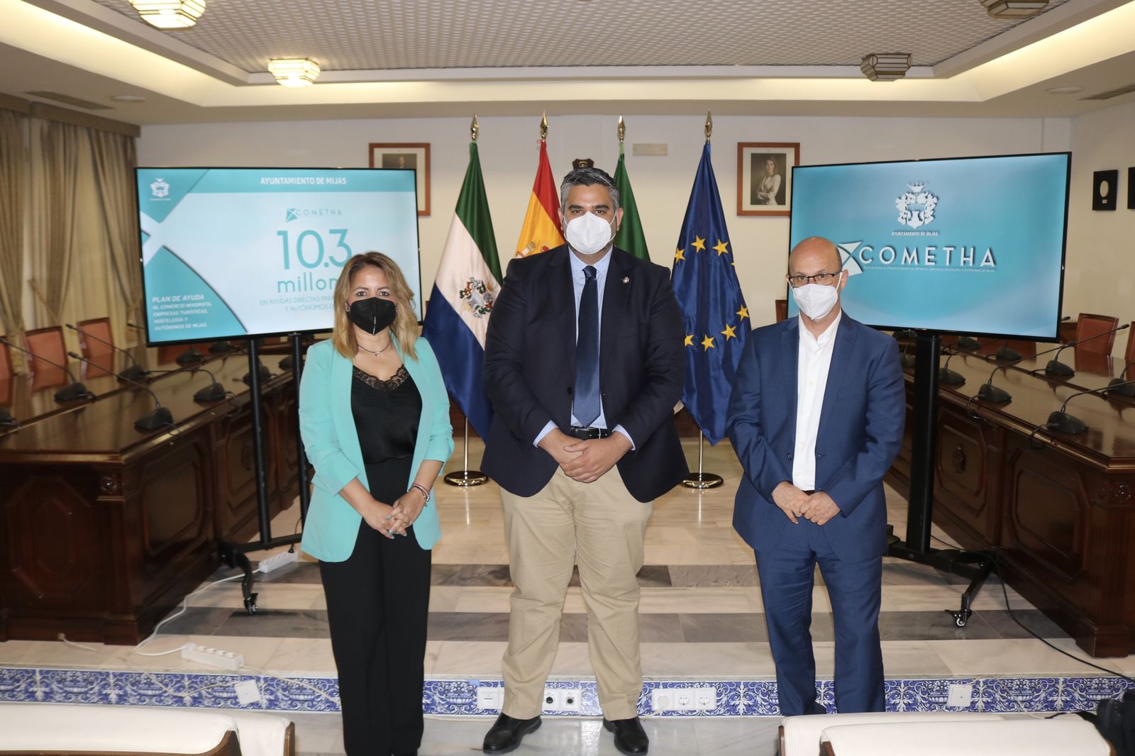 De izquierda a derecha, Laura Moreno, Josele González, y José Carlos Martín.