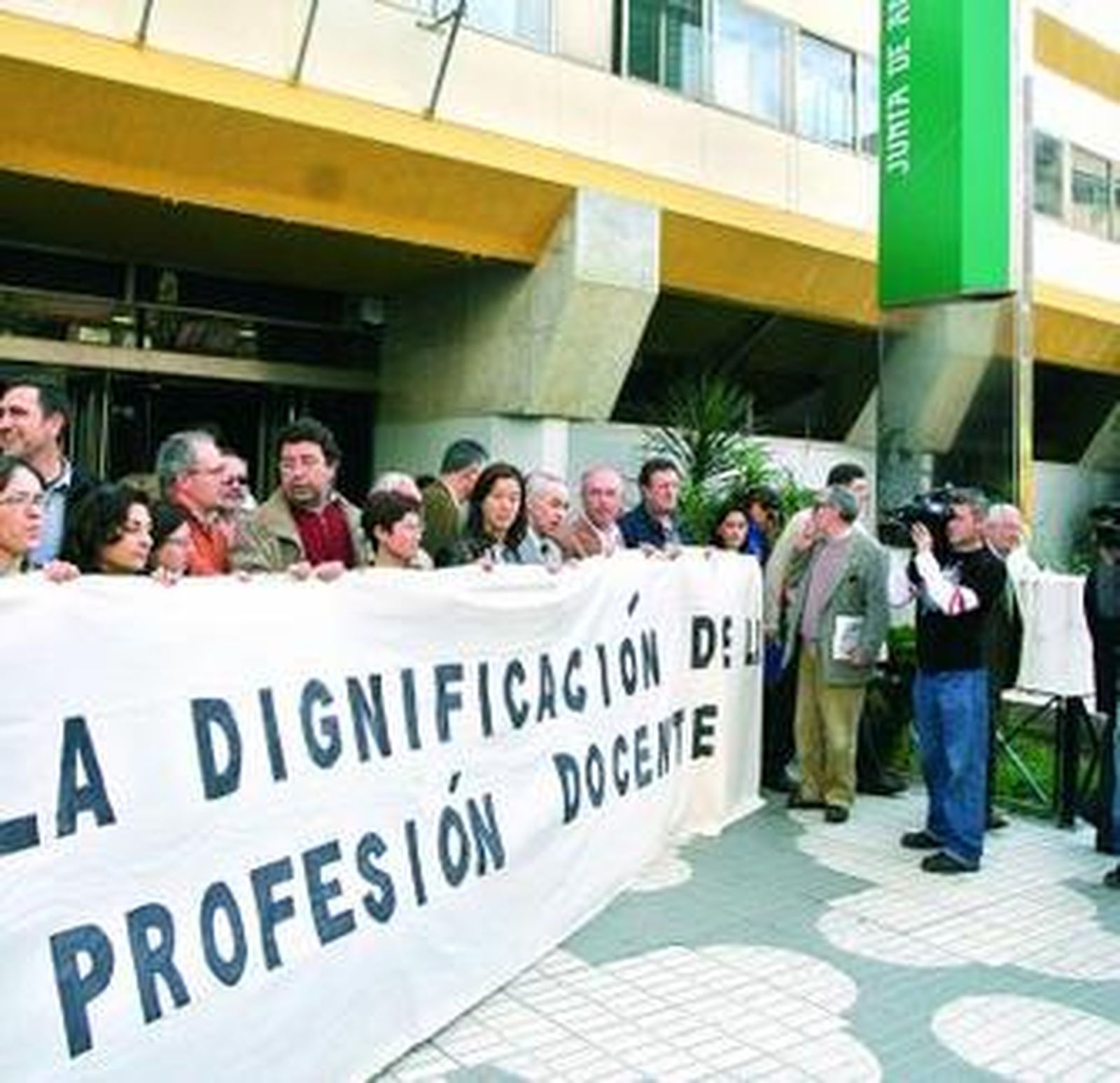 Una de las últimas concentraciones de profesores contra la violencia.