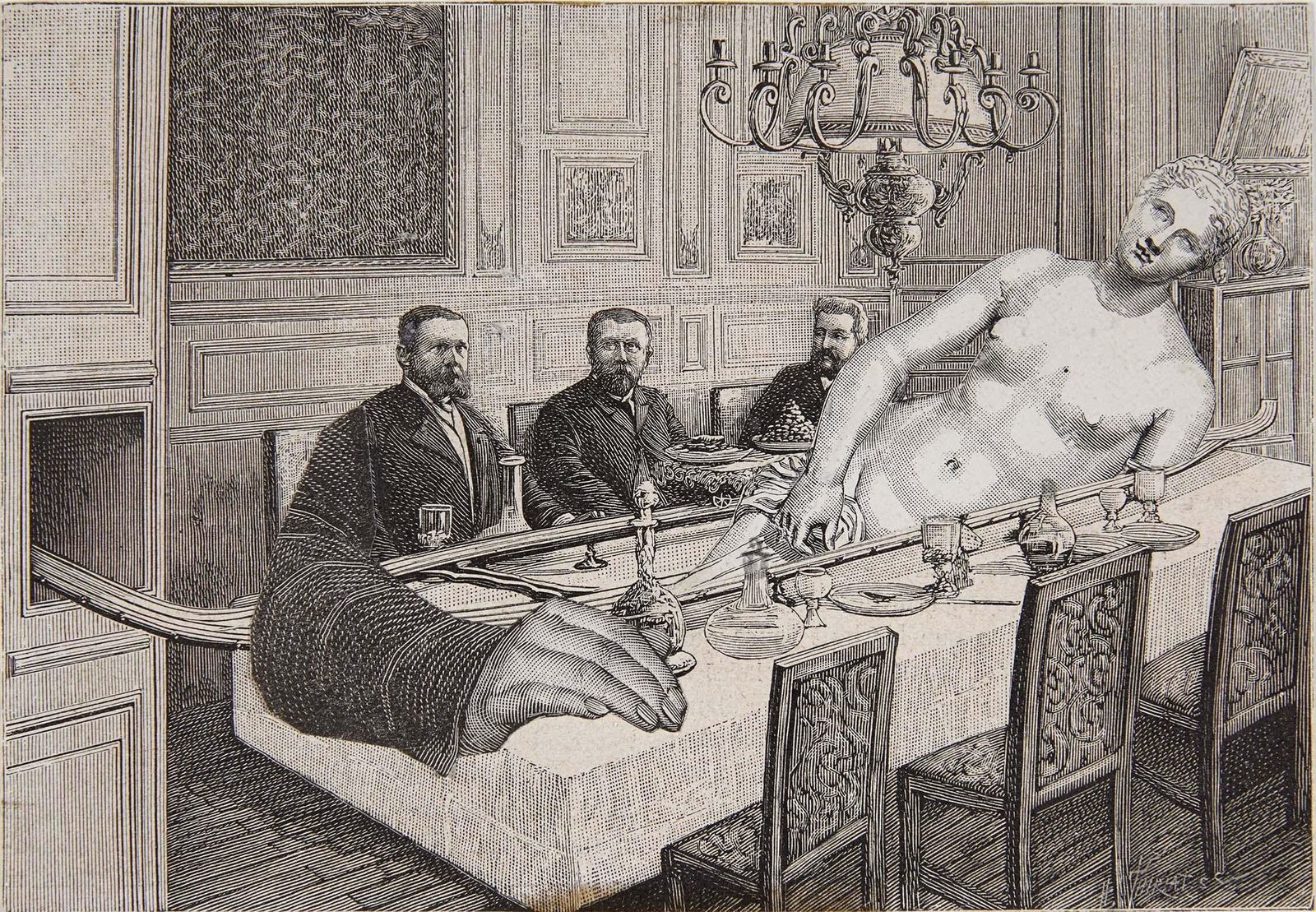 El collage de Adriano del Valle 'El gran banquete', fechado entre 1929 y 1931.