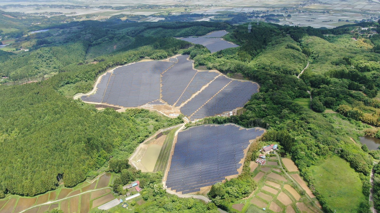 Vista aérea del Proyecto Wakuya, en Japón.