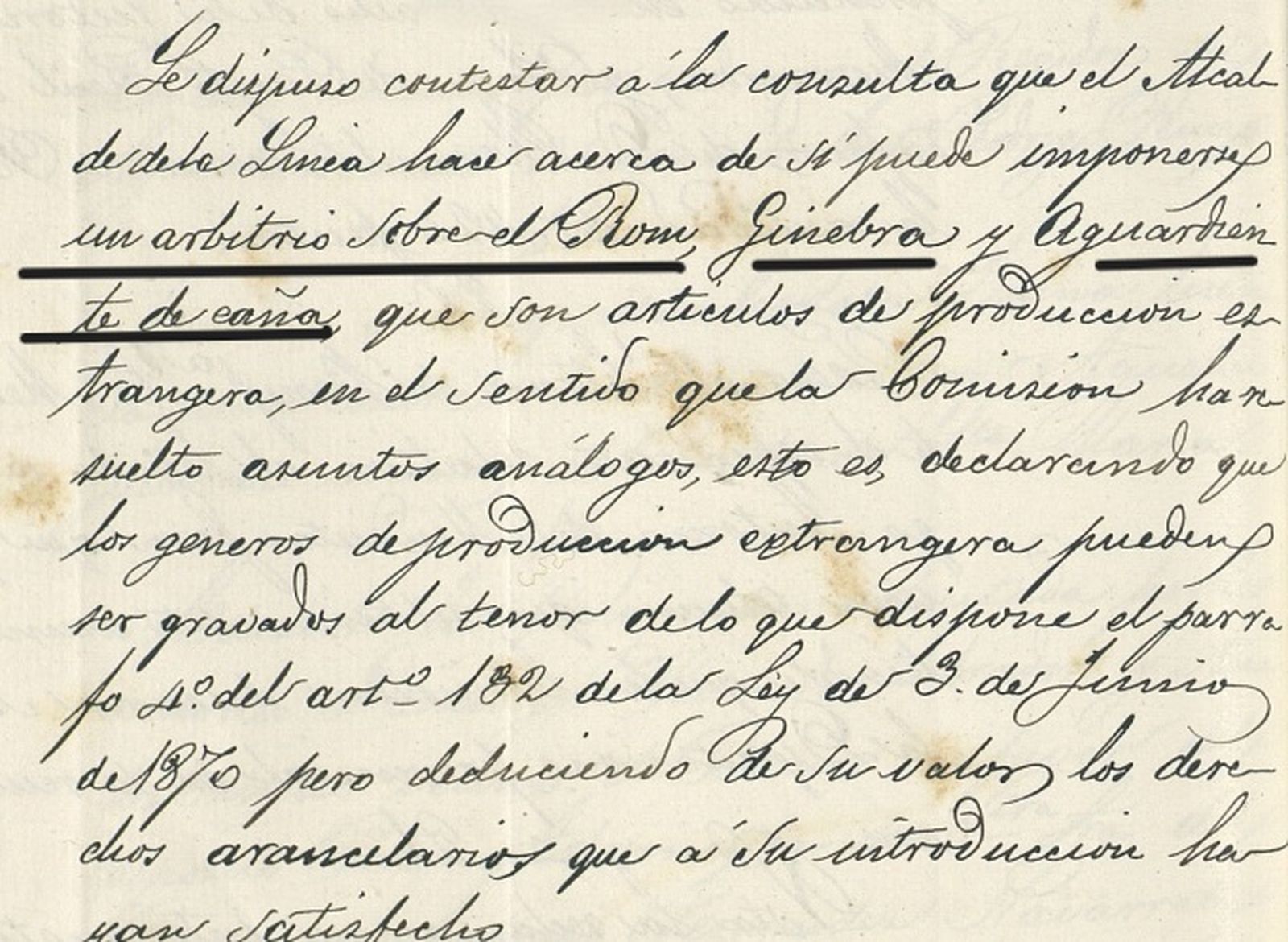 Un arbitrio sobre las bedidas espirituosas fomentaría su contrabando ilegal.