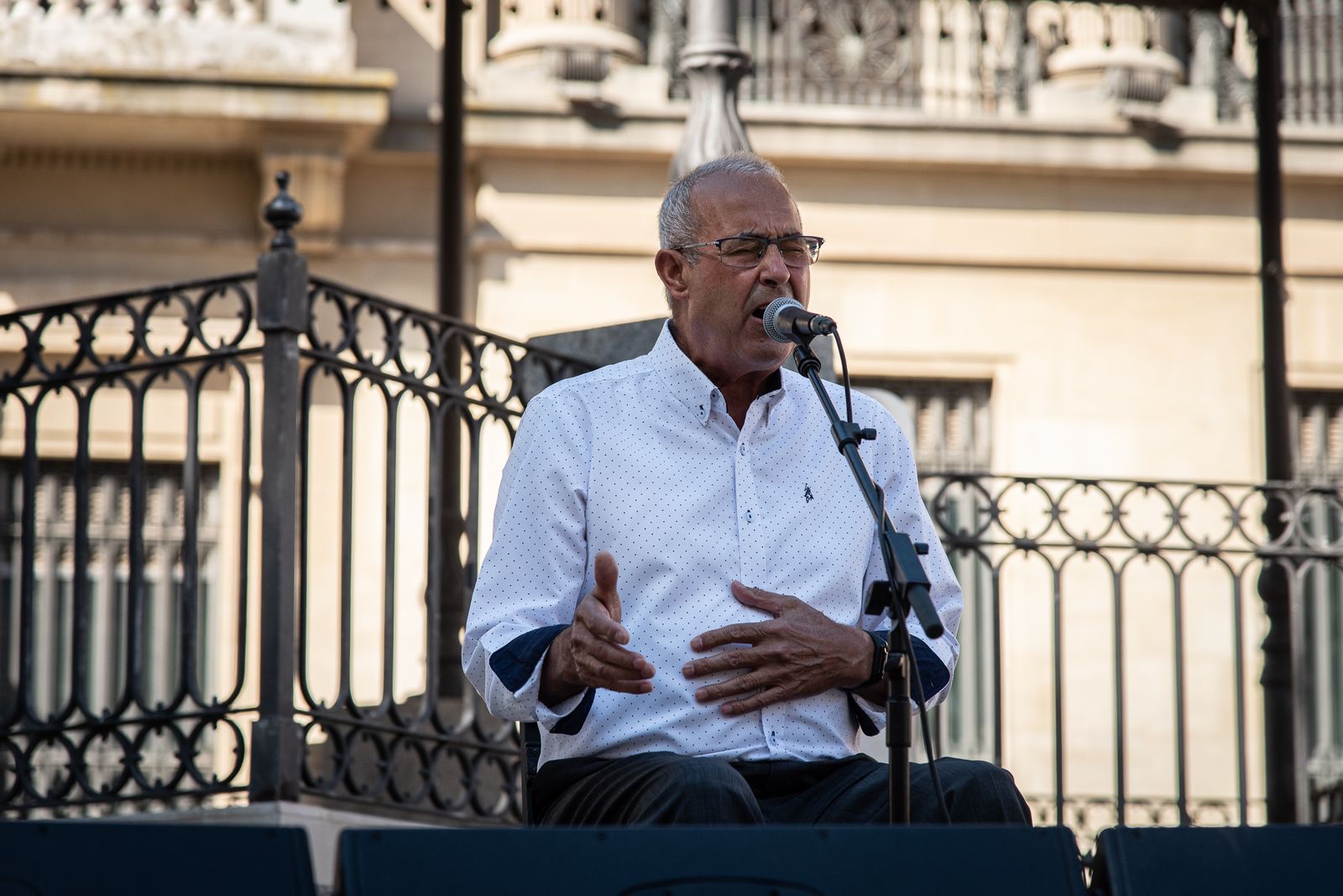 Imágenes de la peña Las Colonias en el festival flamenco Ciudad de Huelva