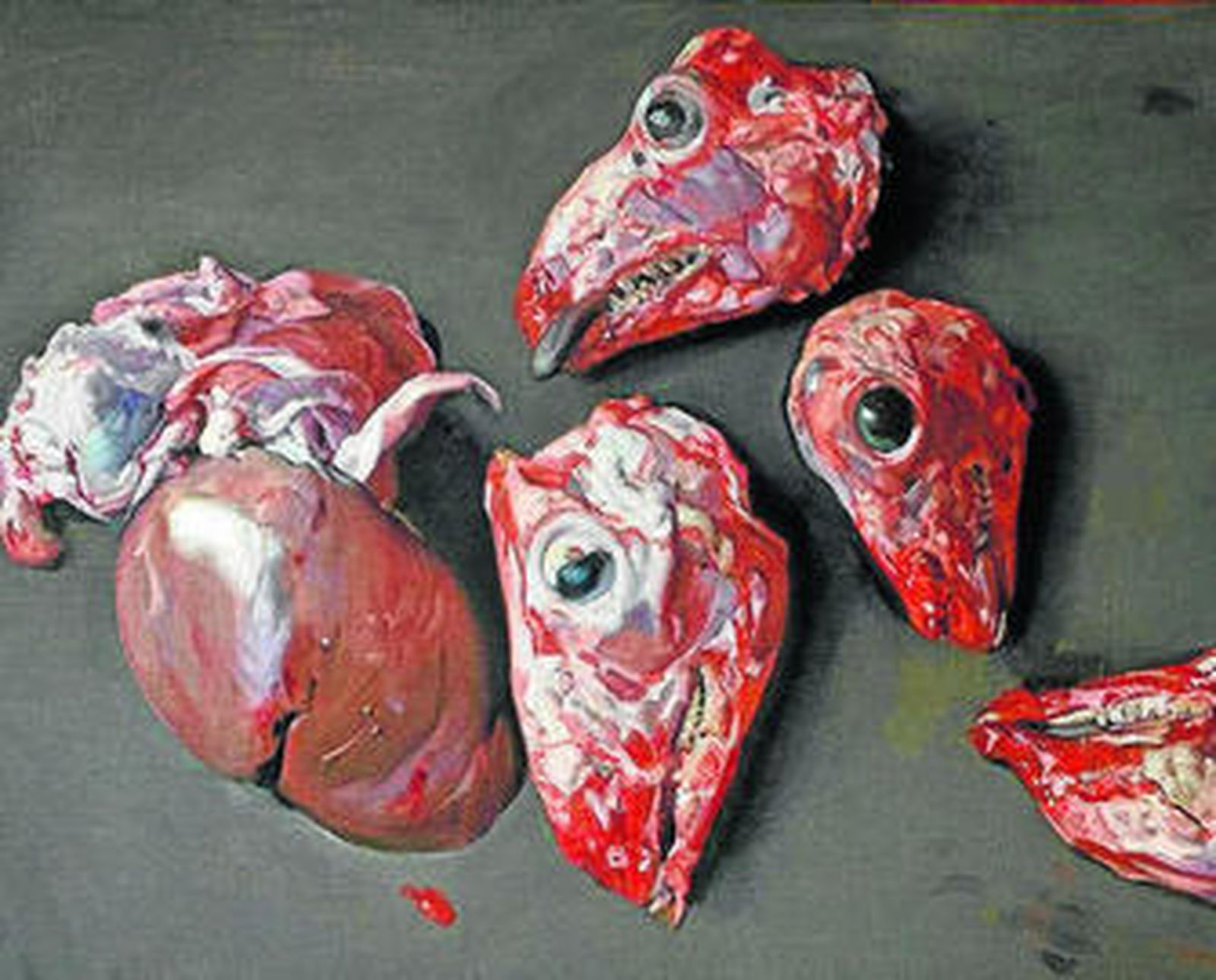 Obra 'Asadura y cabezas de cordero' de Ibáñez.