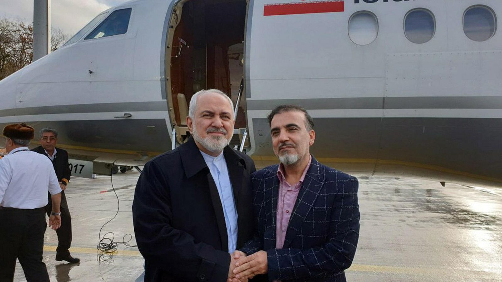 El ministro de Exteriores iraní, con Masoud Soleimani.