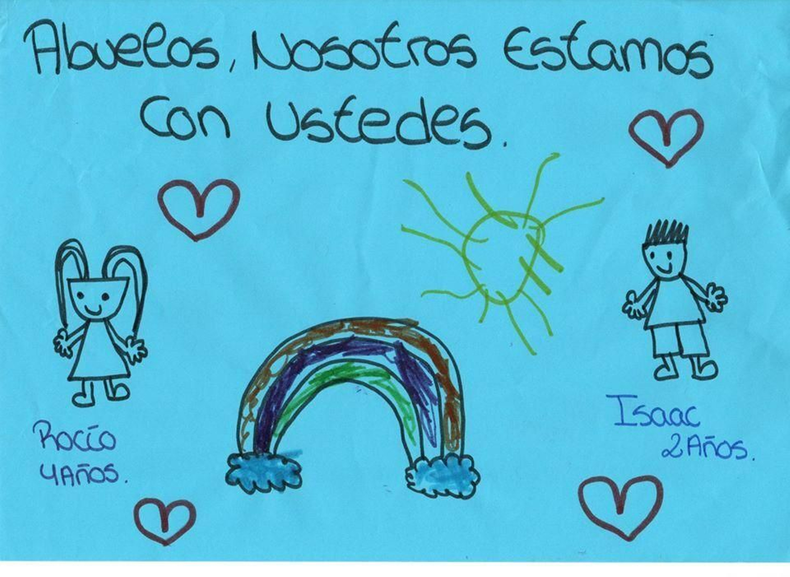 Los dibujos de los niños linenses para los abuelos de Alcalá del Valle
