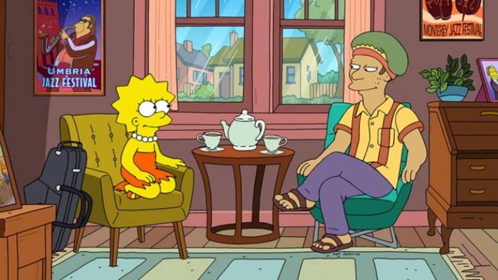 Lisa, en su primer encuentro con el hijo de su músico favorito, que es sordo.