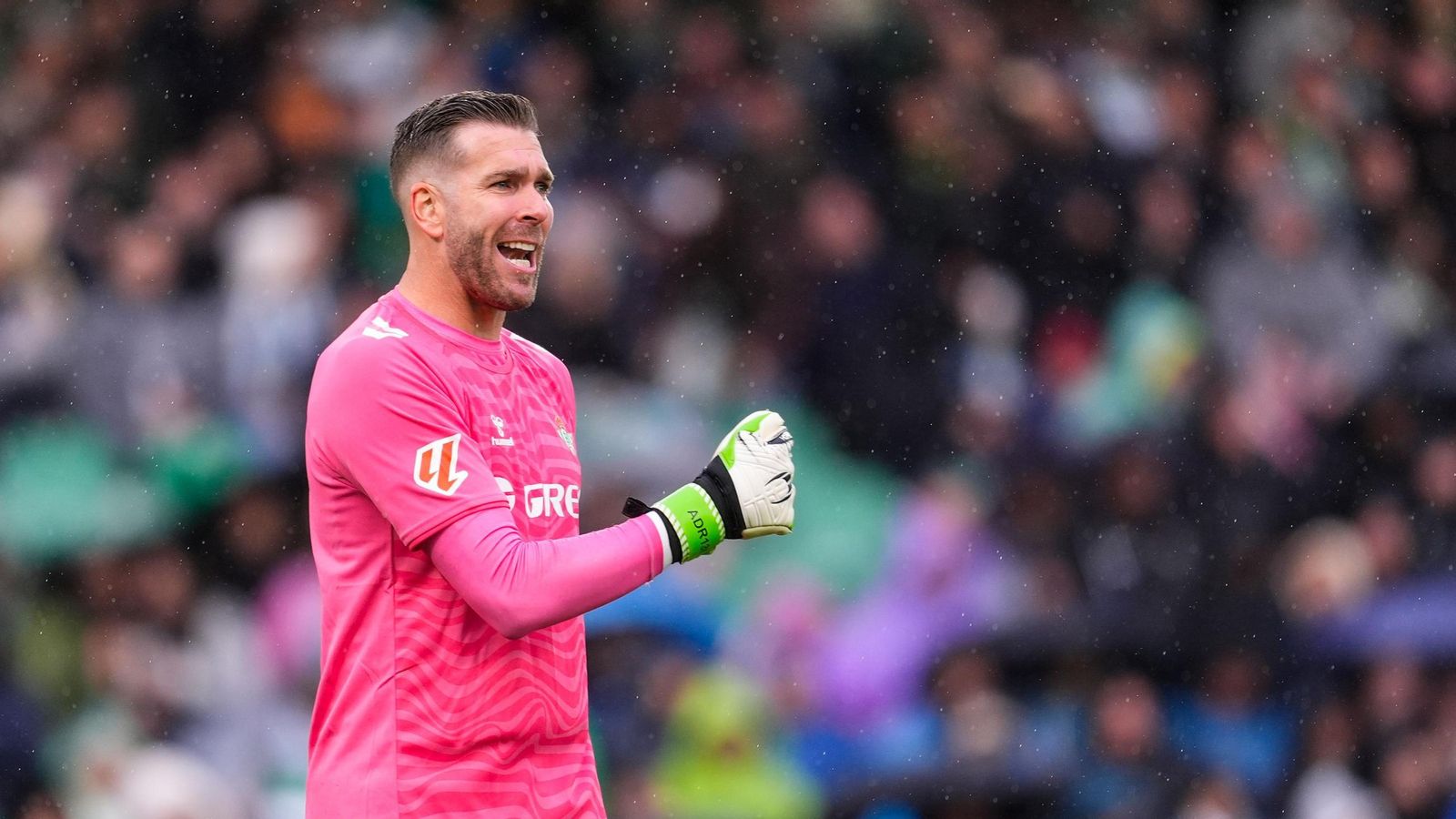 Adrián en el partido de este fin de semana ante Las Palmas