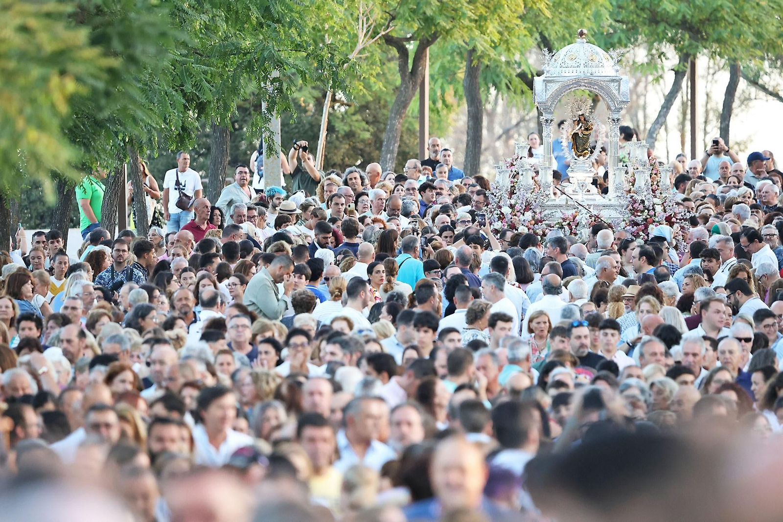 La Virgen de la Cinta, en su bajada el pasado año.