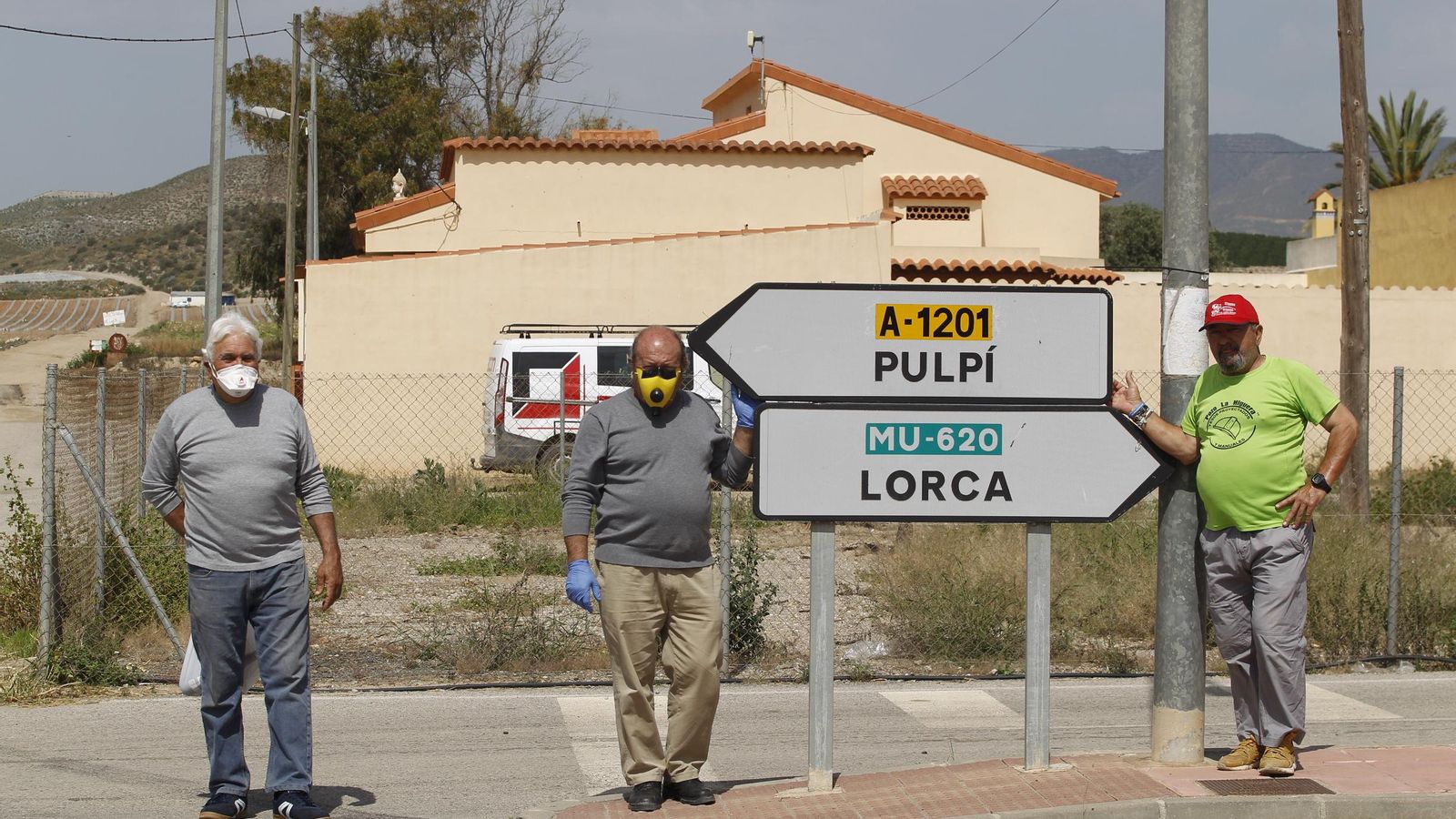 Límite entre Pulpí y Lorca en la carretera general