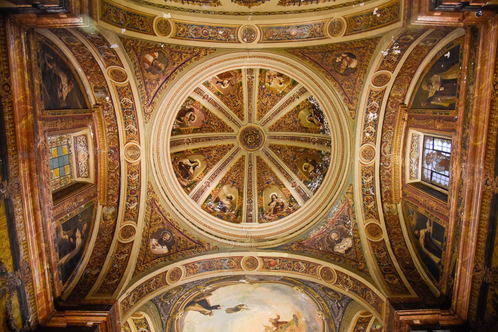 Detalle de las pinturas murales.