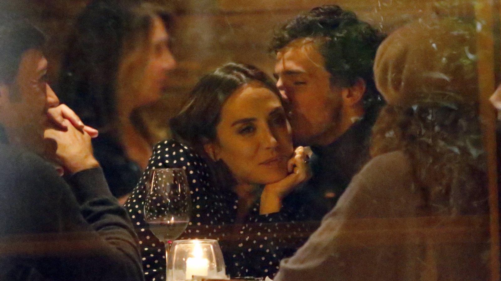 Tamara y su novio, muy acaramelados. Tamara y su novio, muy acaramelados.