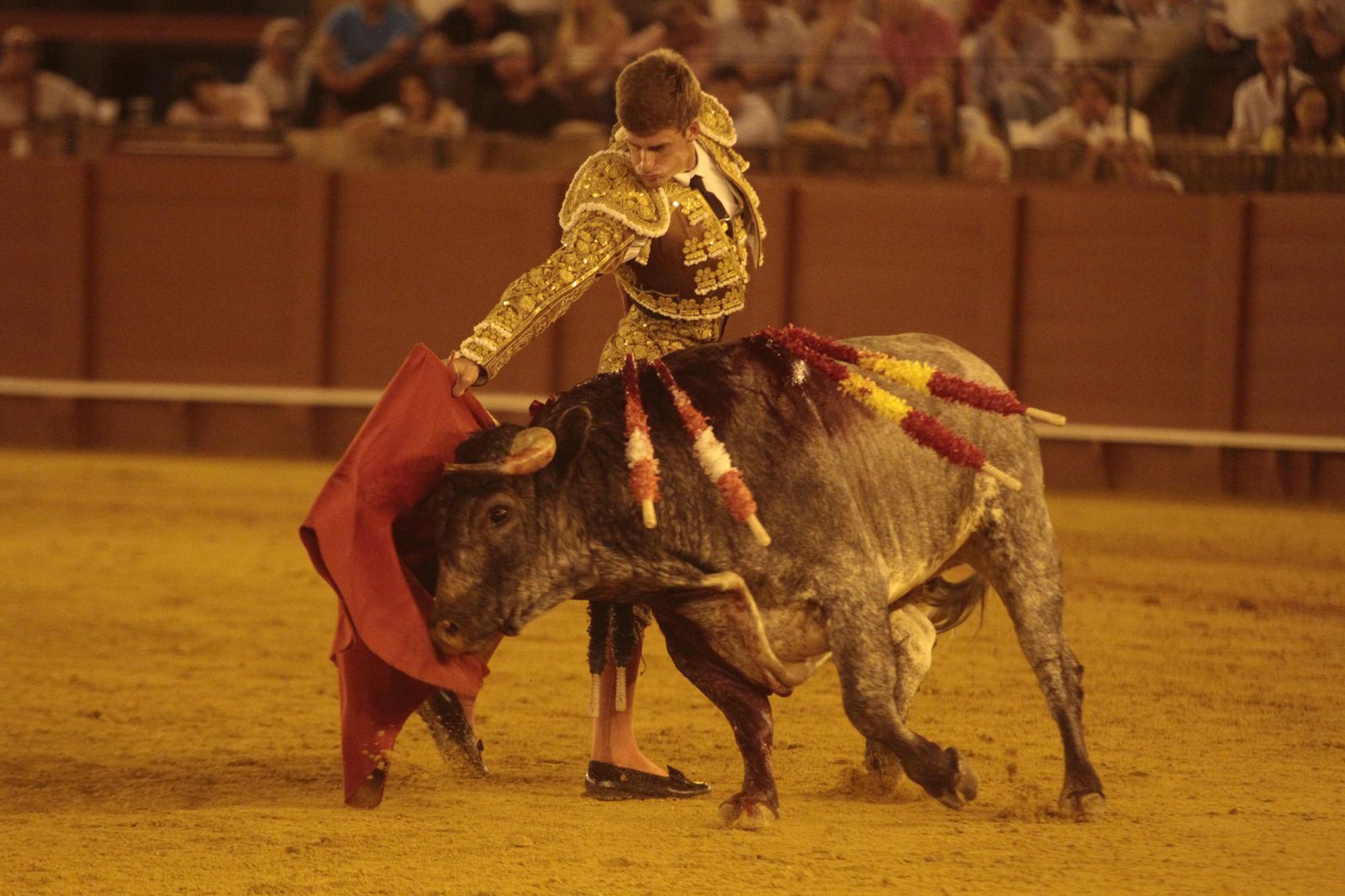 Jesús Muñoz lidia el tercer novillo