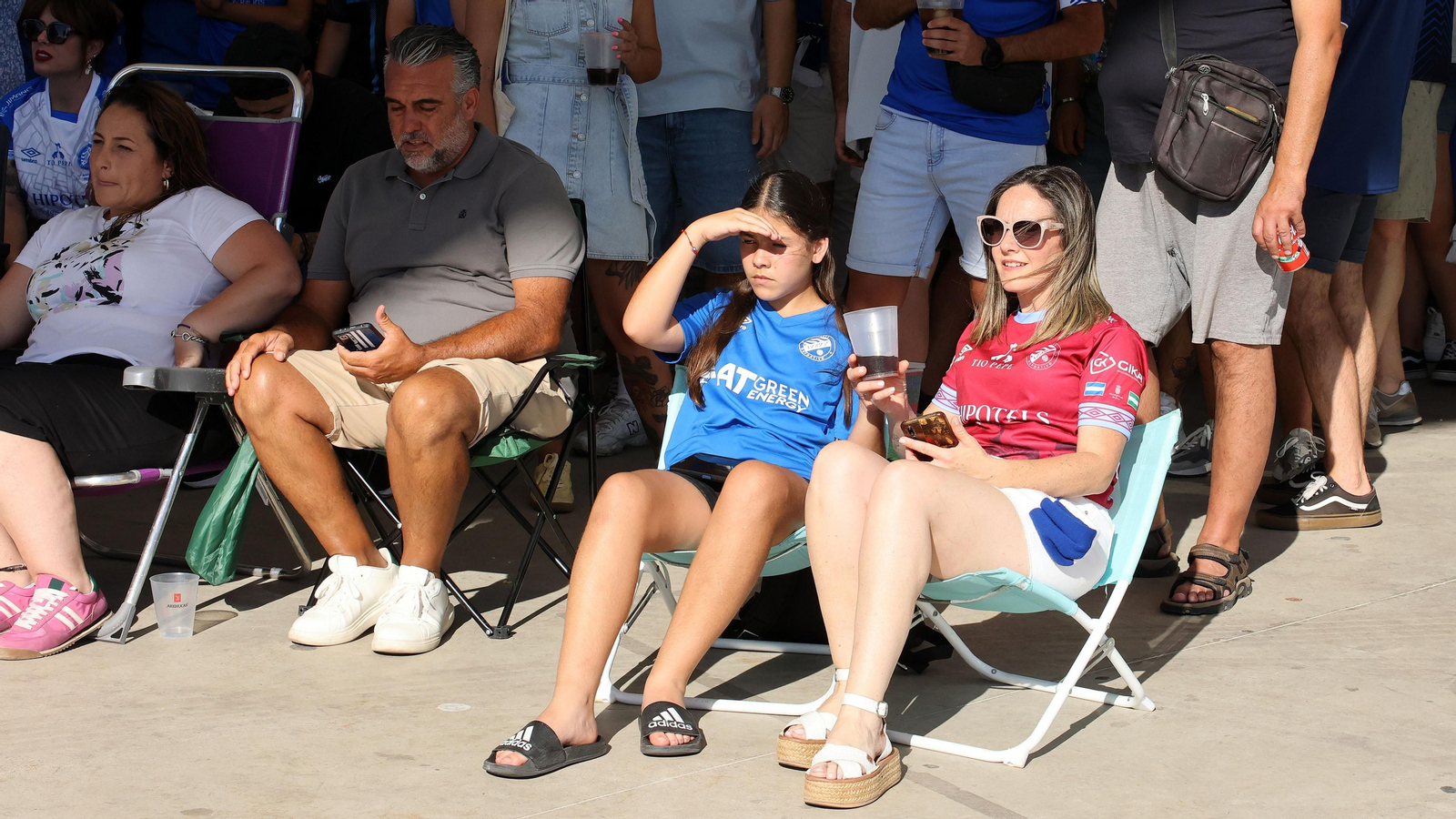 Celebración de los aficionados del Xerez DFC por el ascenso