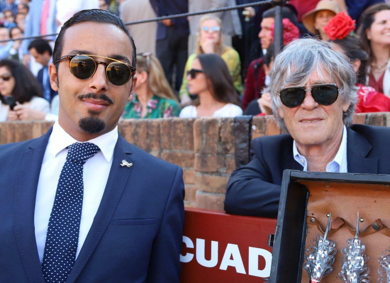 El baialaor Yacin Daoudi “Moreno” y Simón Casas, apoderado de Lea Vincens