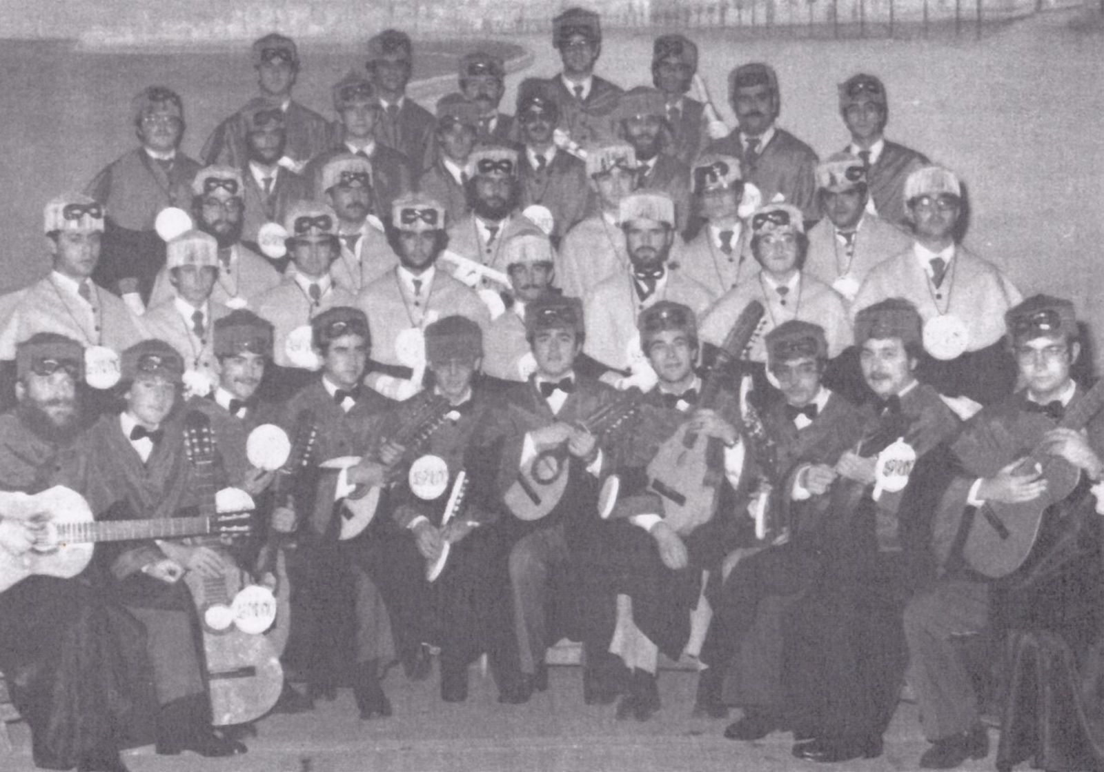 El coro 'Los aspirinos', su primer coro en 1978.