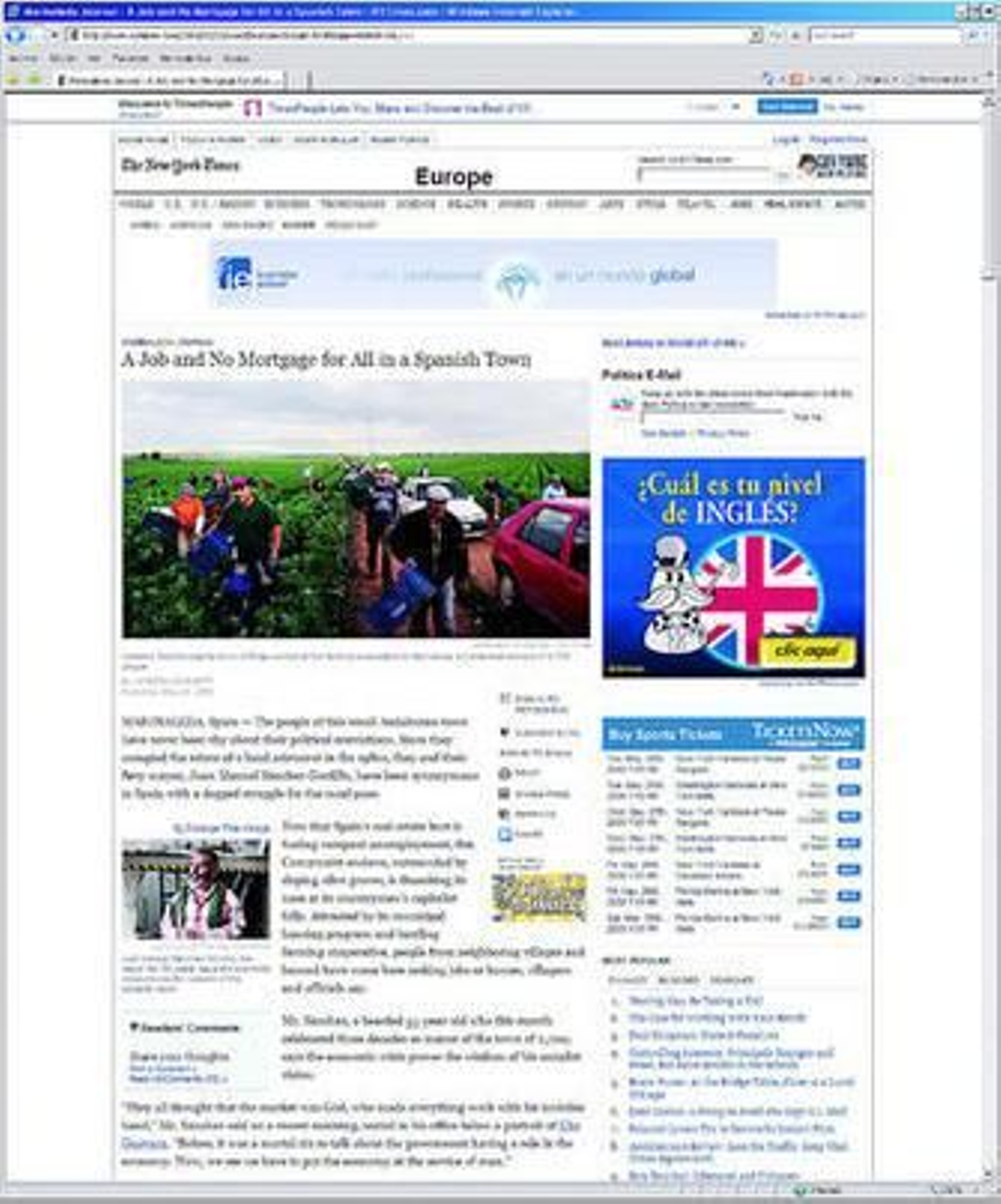 Mister Sánchez, retratado por el 'New York Times'