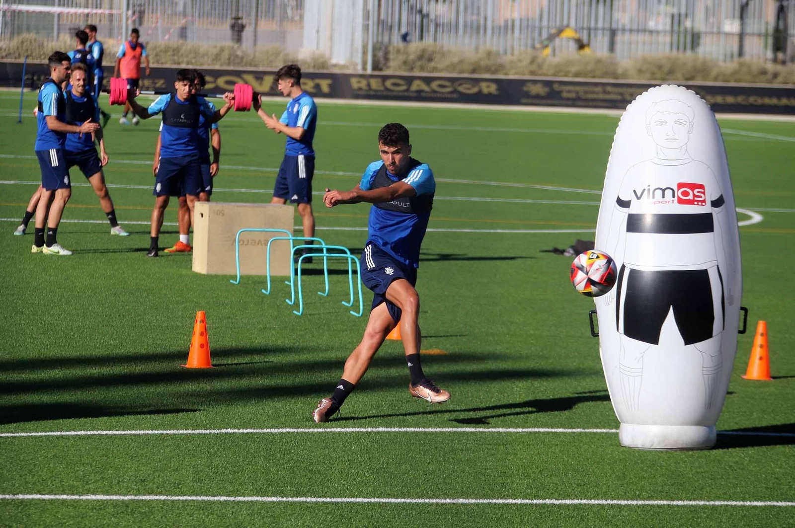 Imágenes del entrenamiento del Recre