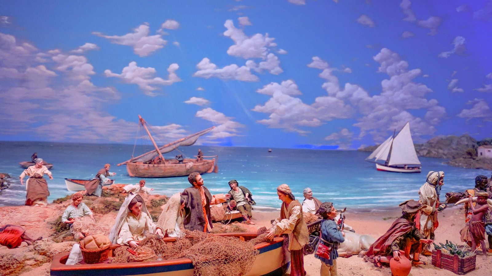 El mar en el nacimiento de la Fundación Cajasol