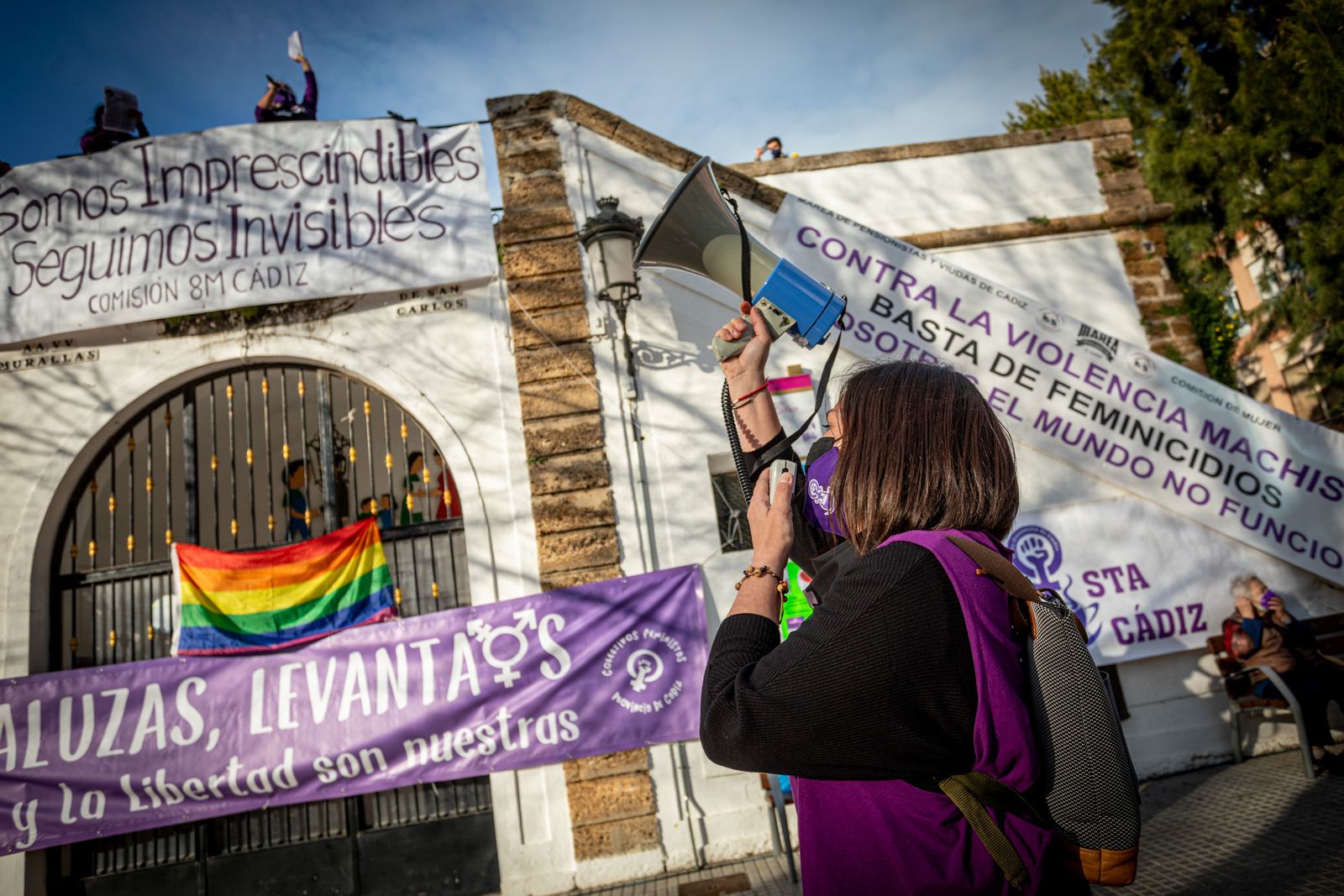 Concentración por el 8-M en Cádiz