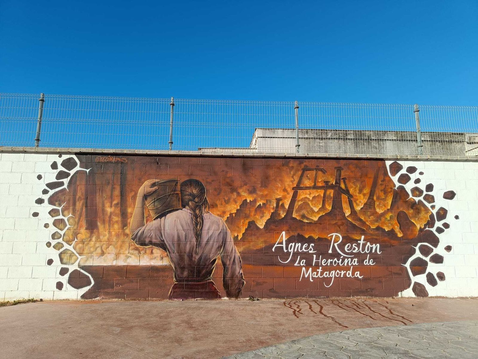 Grafiti creado en la Plaza Agnes Reston