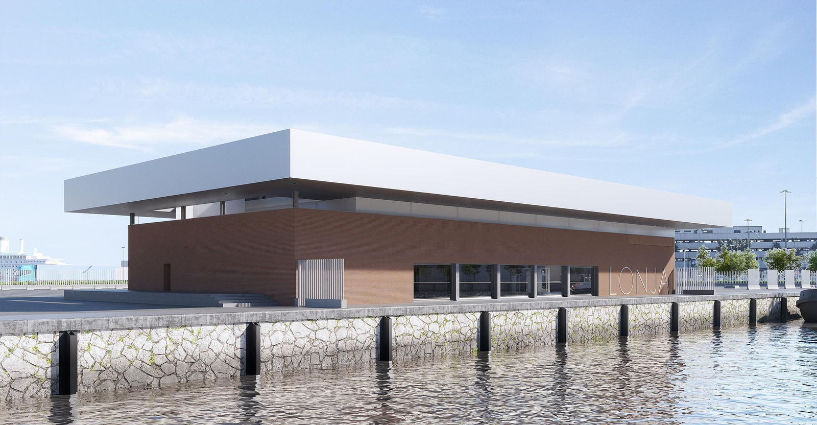 El diseño de la nueva lonja del Puerto de Algeciras. El diseño de la nueva lonja del Puerto de Algeciras.