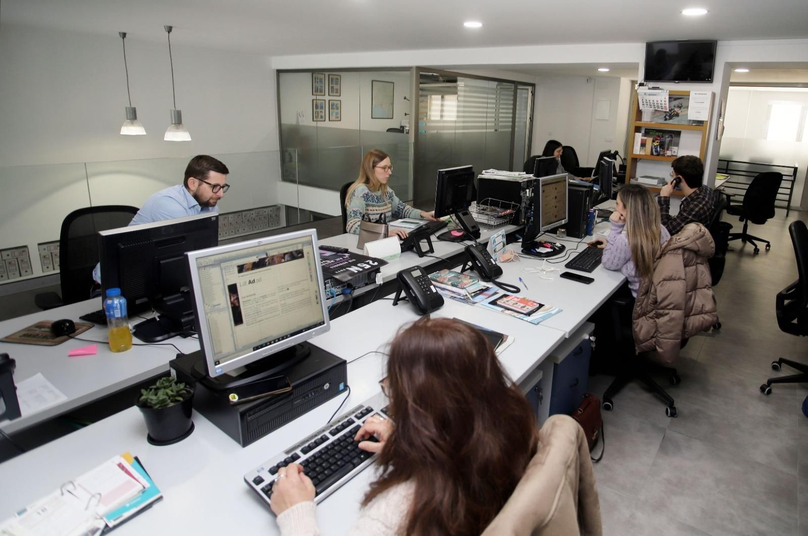 Redacción de Huelva Información en las nuevas instalaciones de calle San Sebastián.