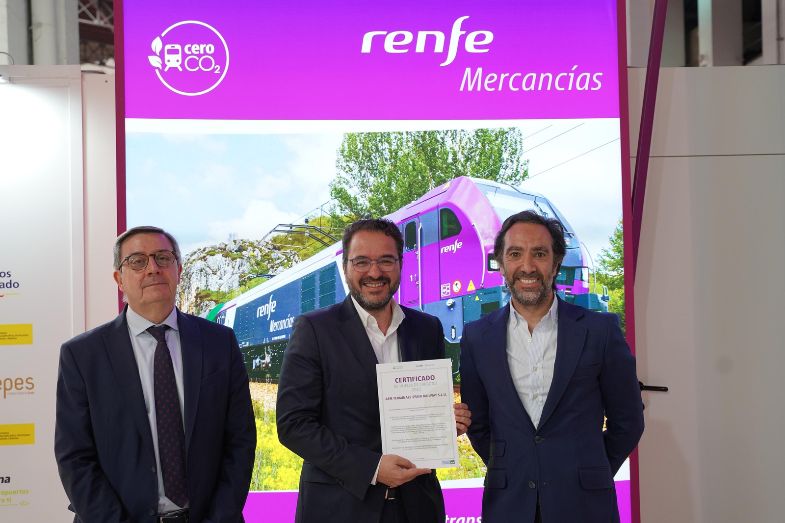 El certificado de Renfe que reconoce a APM Terminals.