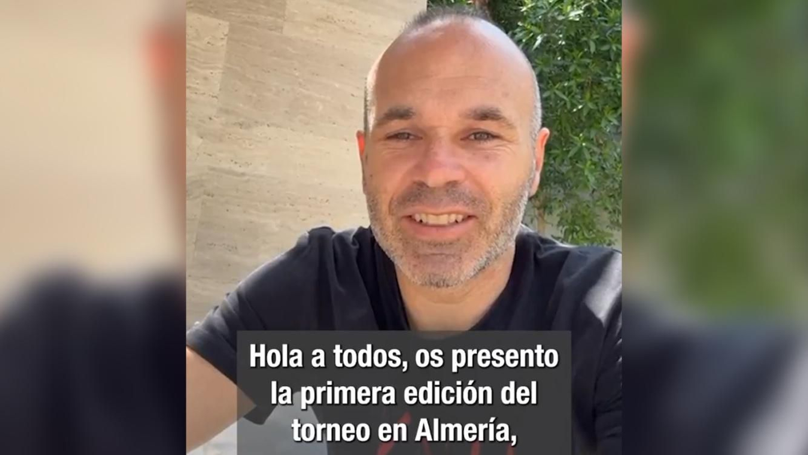 Andrés Iniesta ha presentado la Almería Cup con un vídeo en redes sociales.