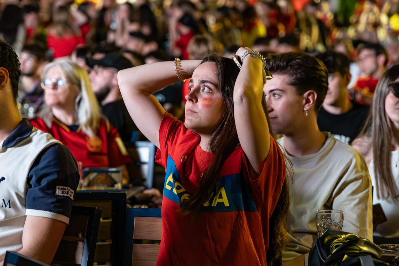 La euforia jiennense por la victoria de España, imágenes