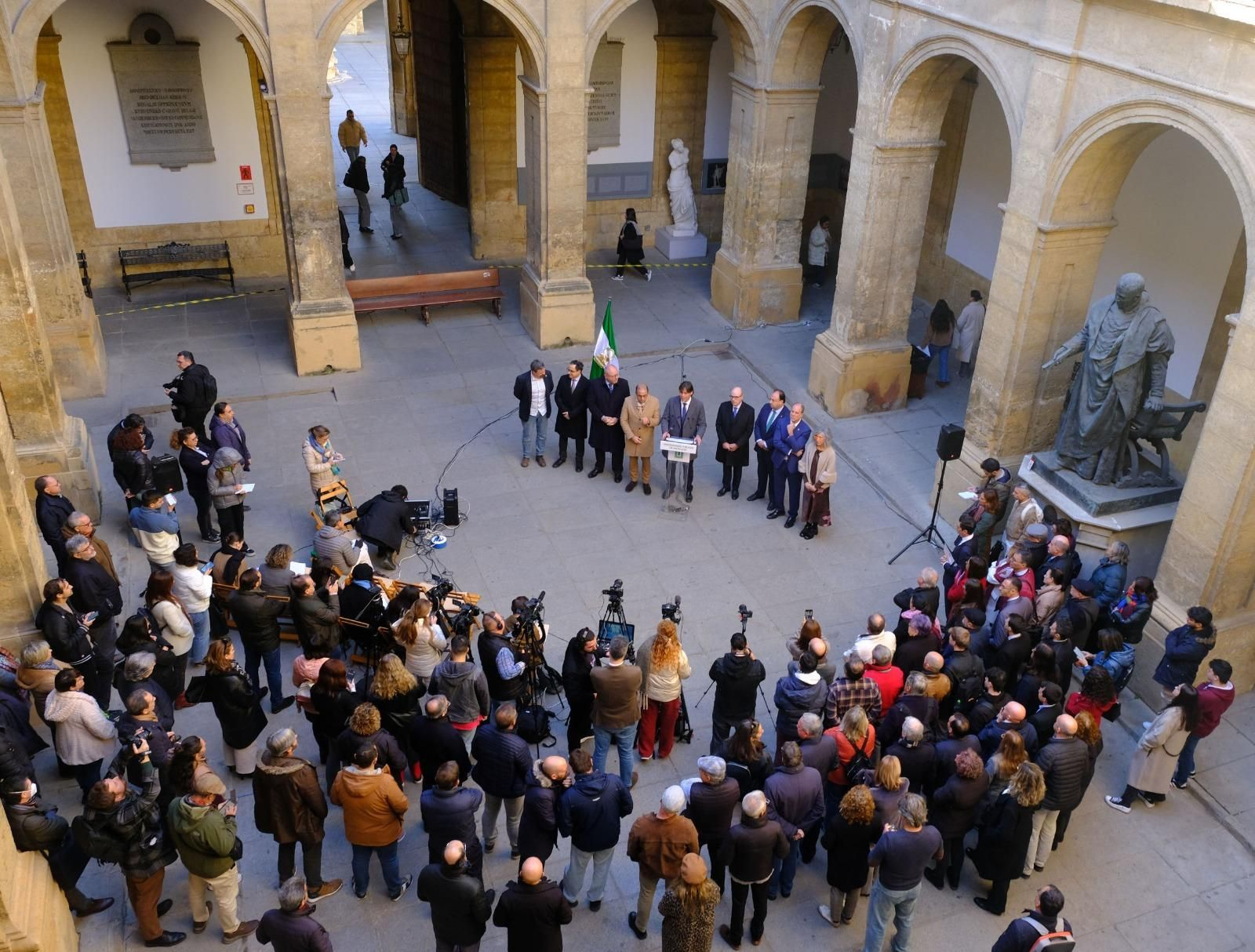 Rueda de prensa con los rectores andaluces en la US.