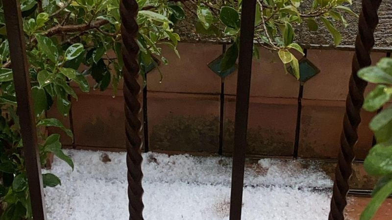 Granizo caído en Fernán Núñez.