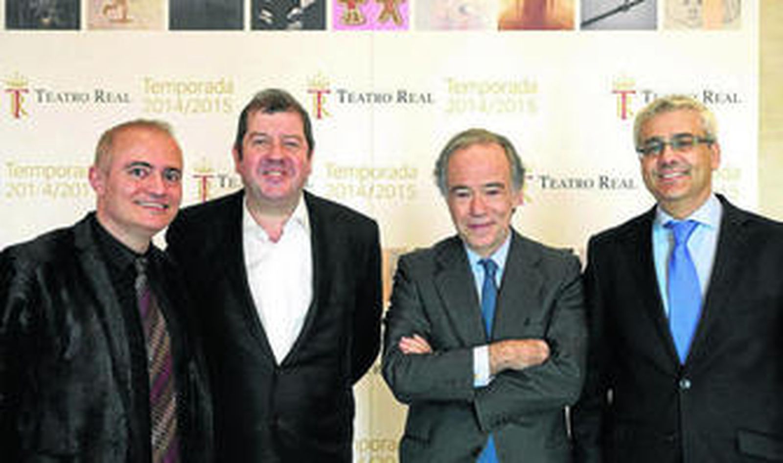 De izquierda a derecha, Matabosch, Bolton, Marañón y García-Belenguer, ayer en el Teatro Real.