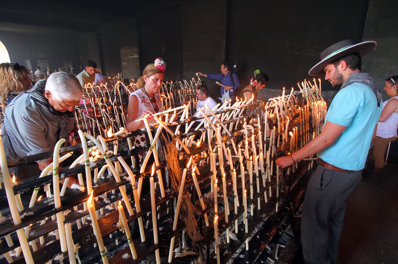 Ambiente en la aldea del Rocío.