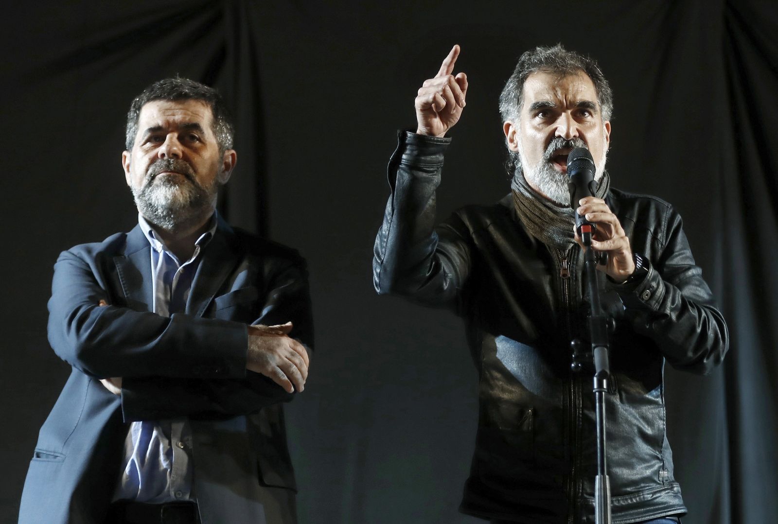 Jordi Sànchez y Jordi Cuixart, en un acto.