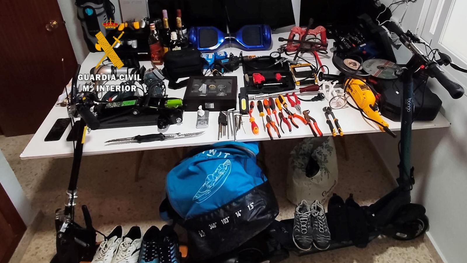 Objetos robados por el individuo.