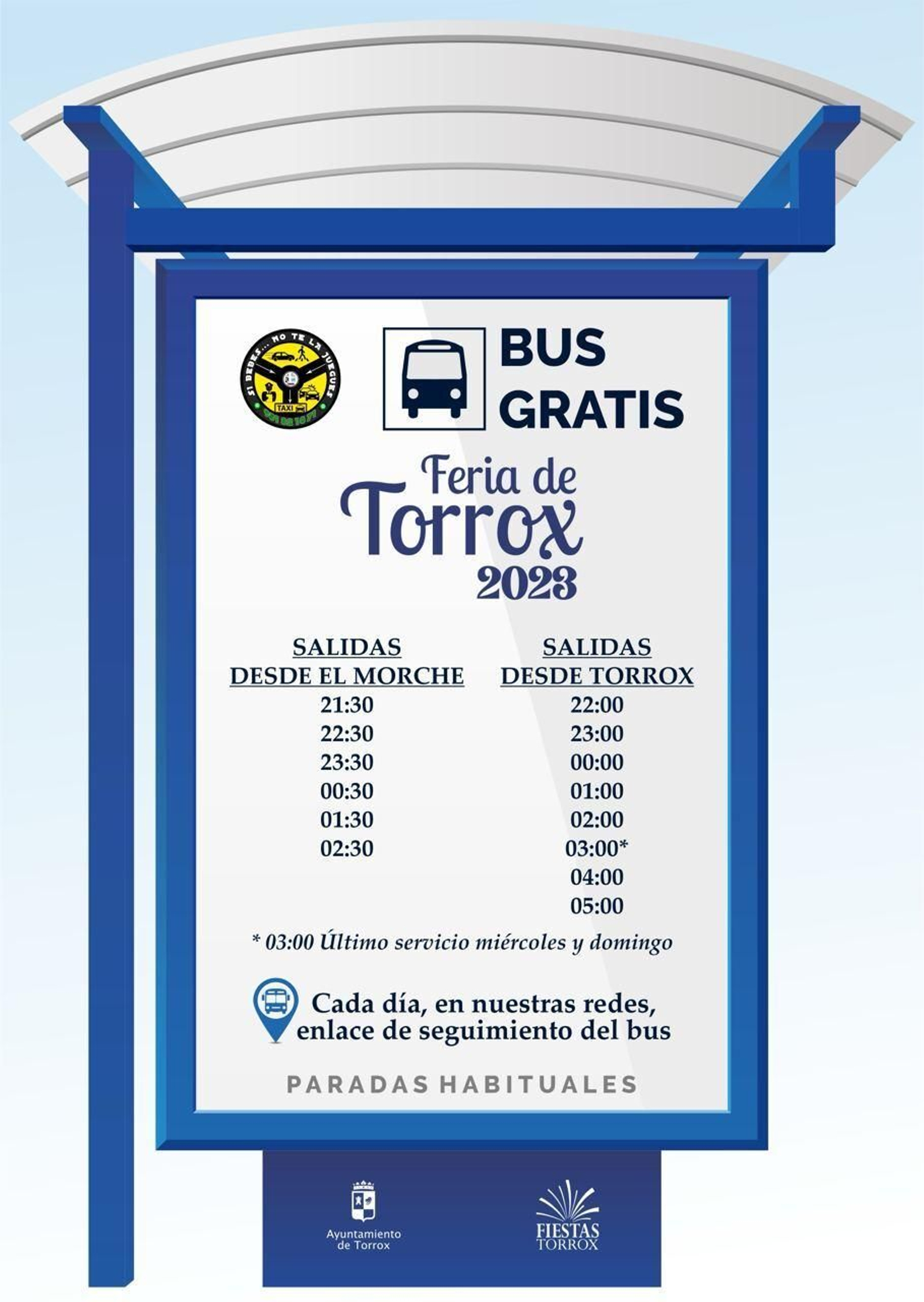 Programación del servicio de autobús gratuito durante la Feria de Torrox Programación del servicio de autobús gratuito durante la Feria de Torrox